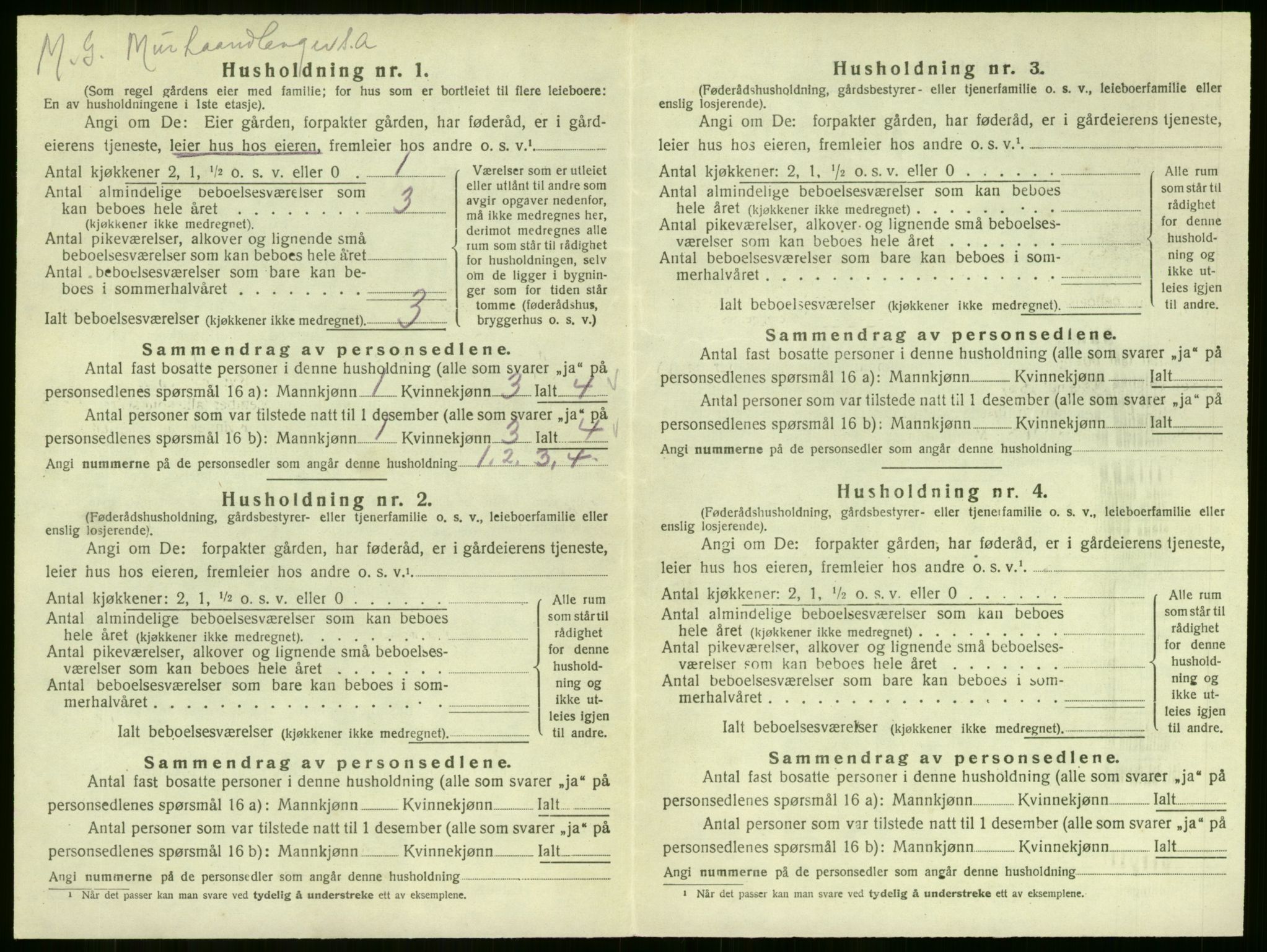 SAKO, 1920 census for Sem, 1920, p. 735