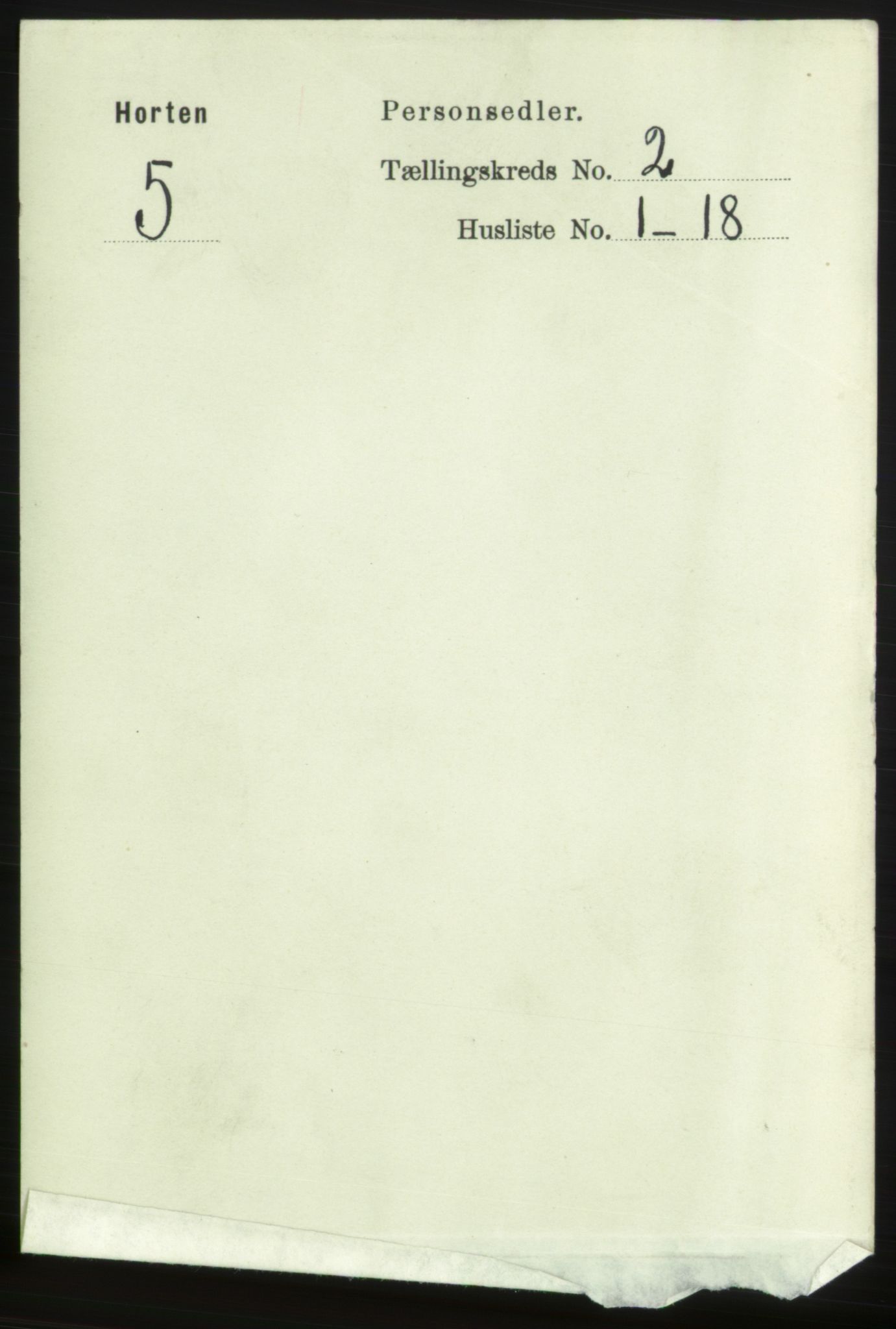 RA, 1891 census for 0703 Horten, 1891, p. 2067