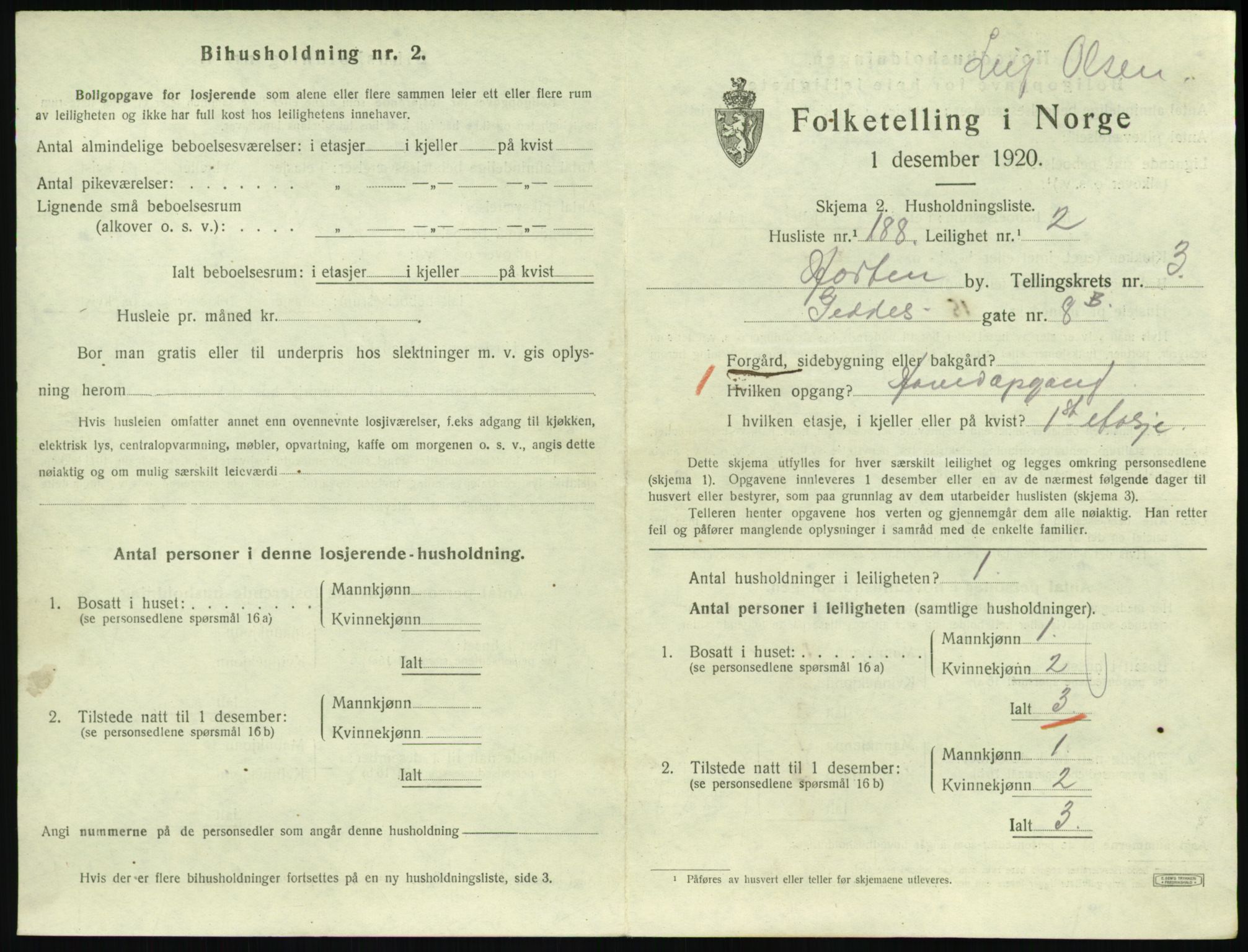 SAKO, 1920 census for Horten, 1920, p. 4729