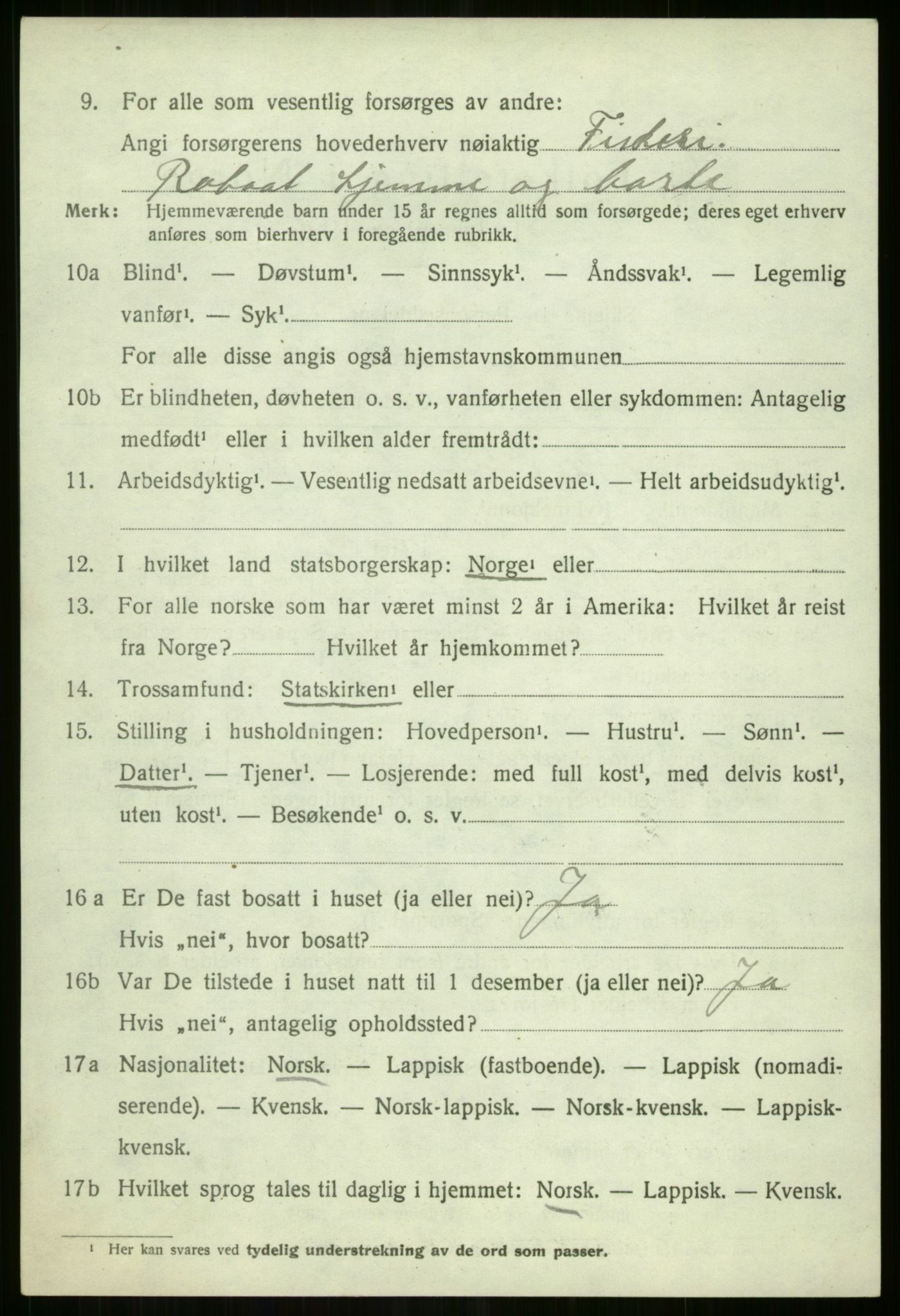 SATØ, 1920 census for Tromsøysund, 1920, p. 10157