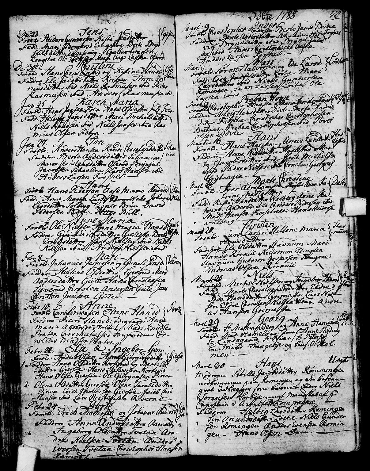 Stokke kirkebøker, SAKO/A-320/F/Fa/L0003: Parish register (official) no. I 3, 1771-1803, p. 70
