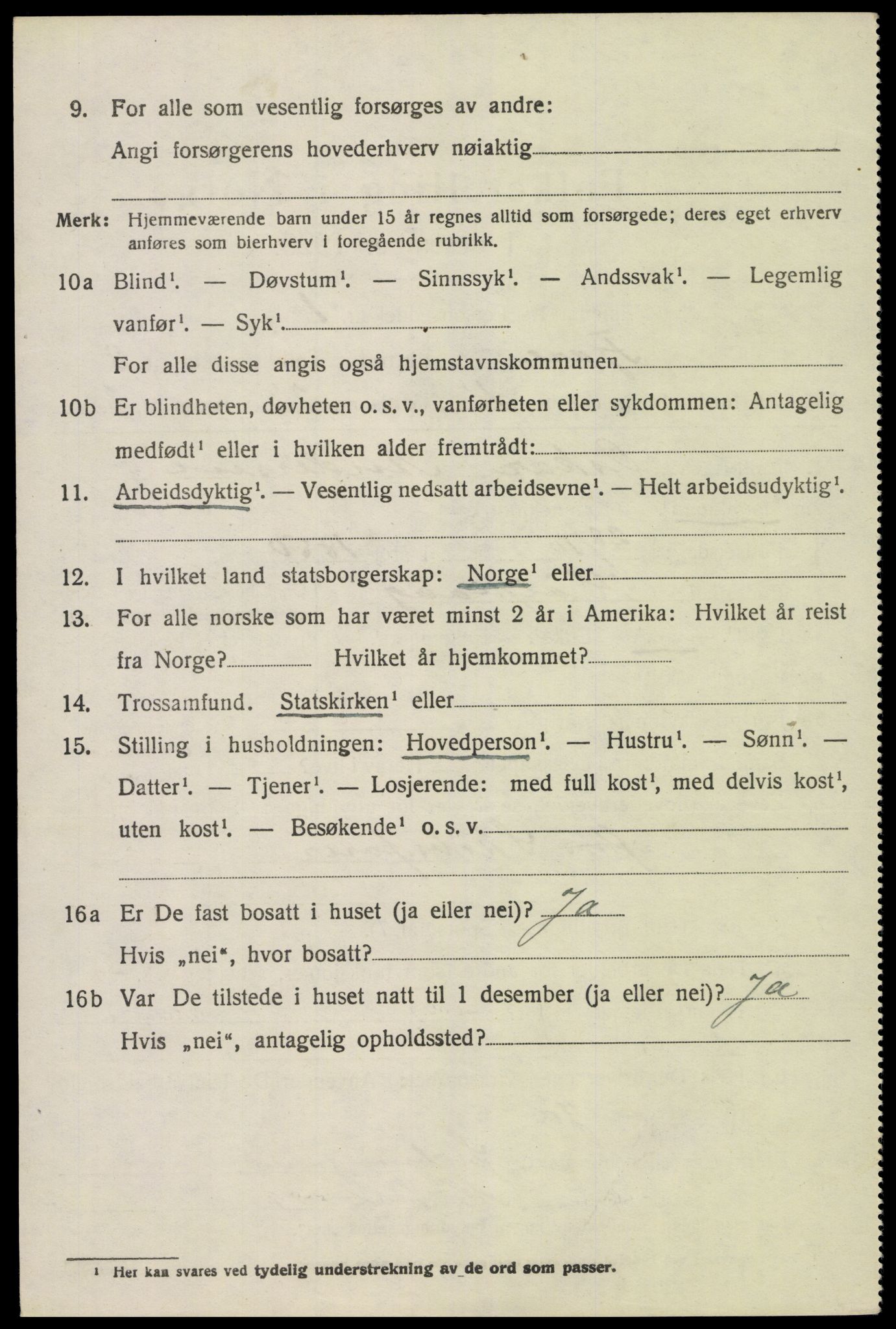 SAK, 1920 census for Fjære, 1920, p. 10778