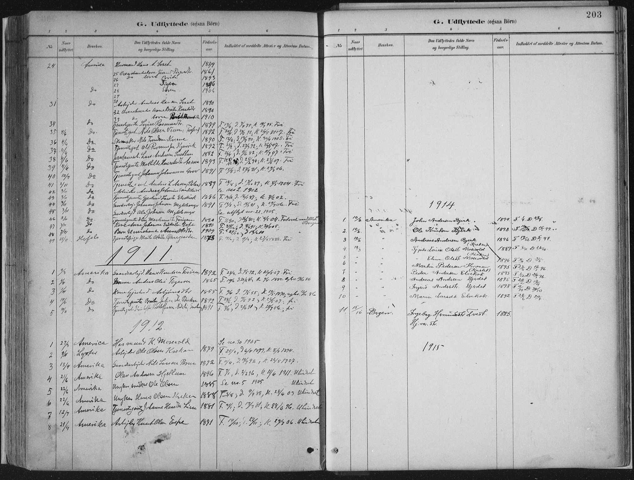 Jostedal sokneprestembete, SAB/A-80601/H/Haa/Haab/L0001: Parish register (official) no. B 1, 1887-1914, p. 203