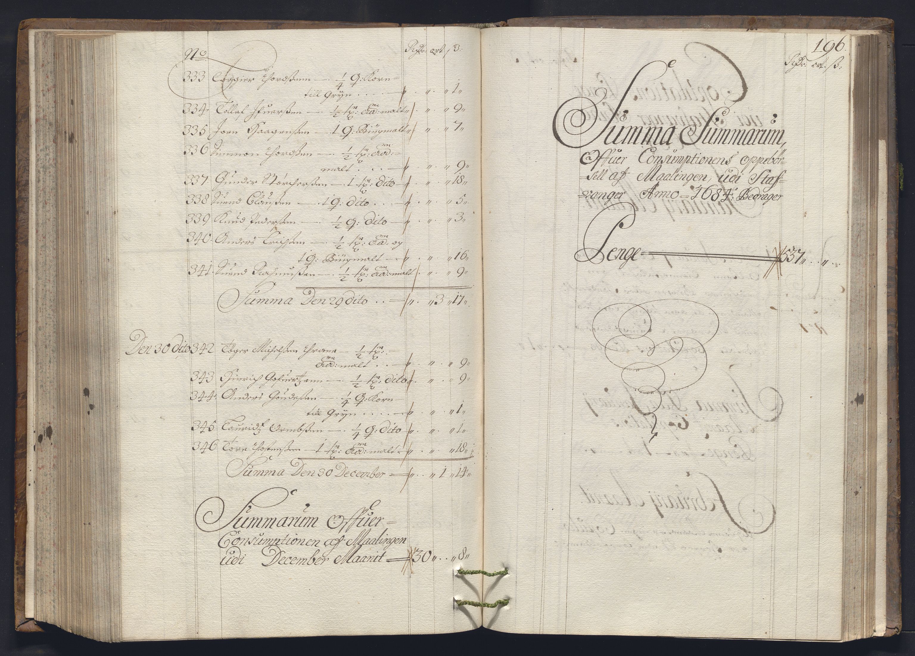 Rentekammeret inntil 1814, Reviderte regnskaper, Byregnskaper, RA/EA-4066/R/Ro/L0331: [O24] Konsumpsjonsregnskap, 1684, p. 197