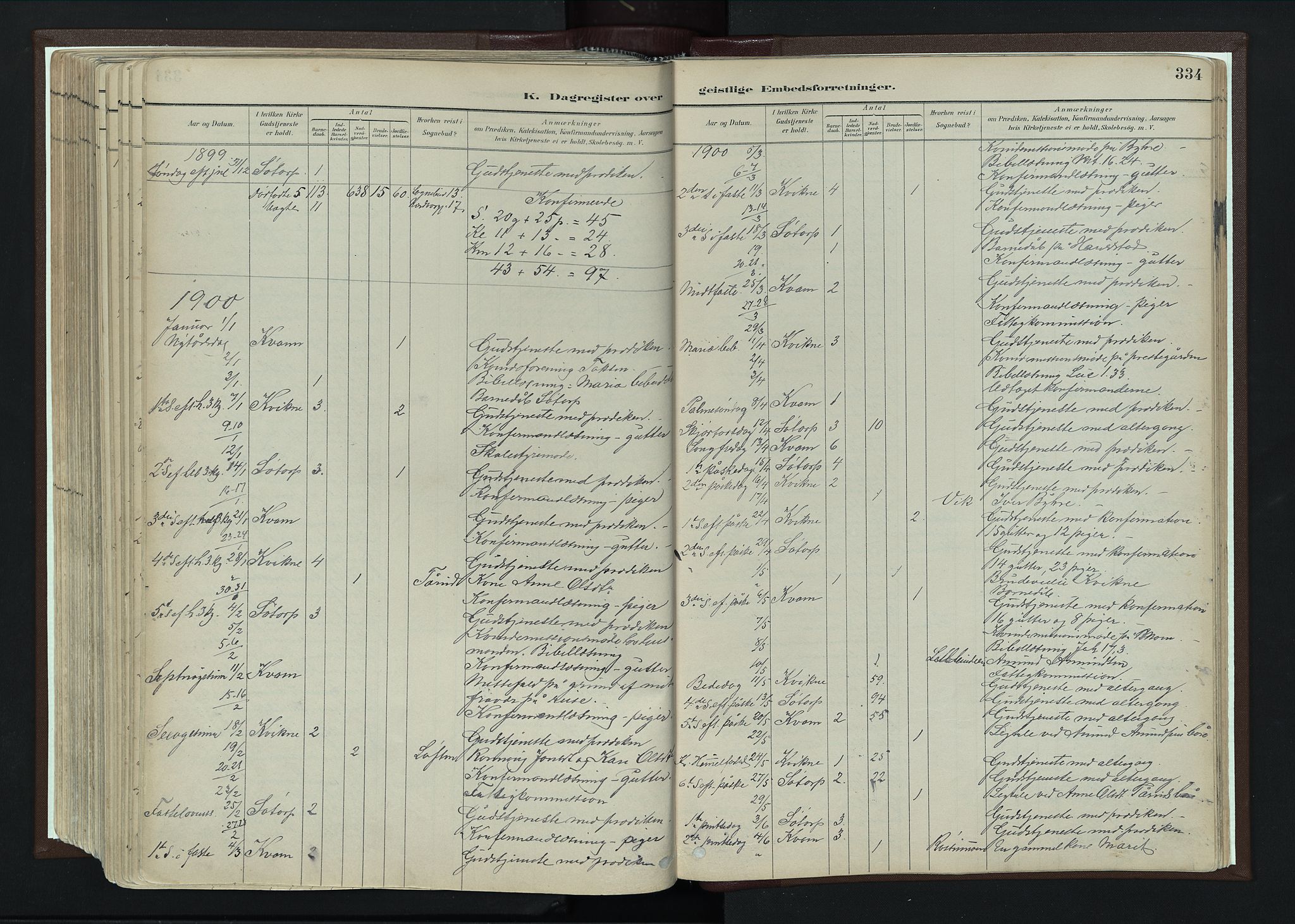 Nord-Fron prestekontor, AV/SAH-PREST-080/H/Ha/Haa/L0004: Parish register (official) no. 4, 1884-1914, p. 334