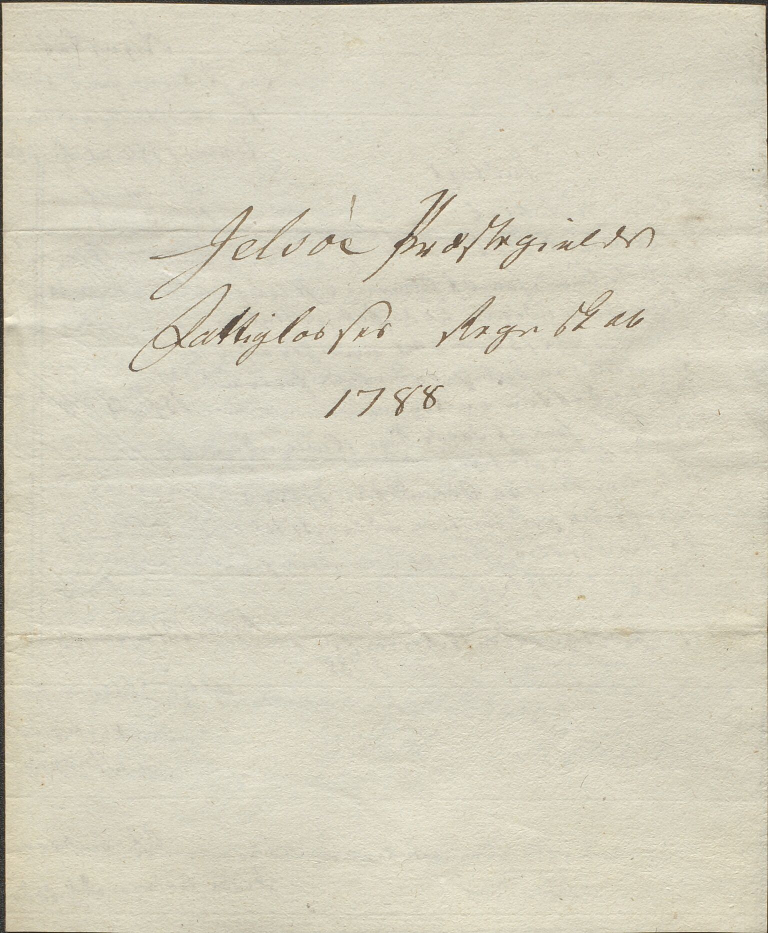 Biskopen i Kristiansand, AV/SAK-1113-0001/G/Gg/L0028/0003: C 156 - Fattigkasseregnskap for Ryfylke prosti / Fattigkasseregnskap for Jelsa prestegjeld, 1788-1825, p. 2