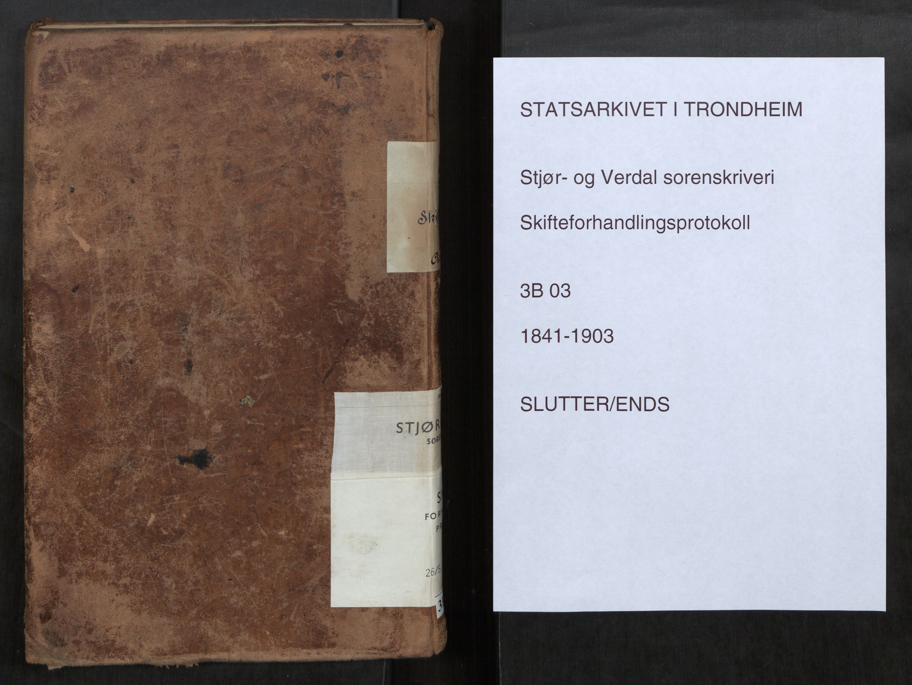 Stjør- og Verdal sorenskriveri, SAT/A-4167/1/3/3B/L0003: Skifteforhandlingsprotokoll, 1841-1903, p. 141
