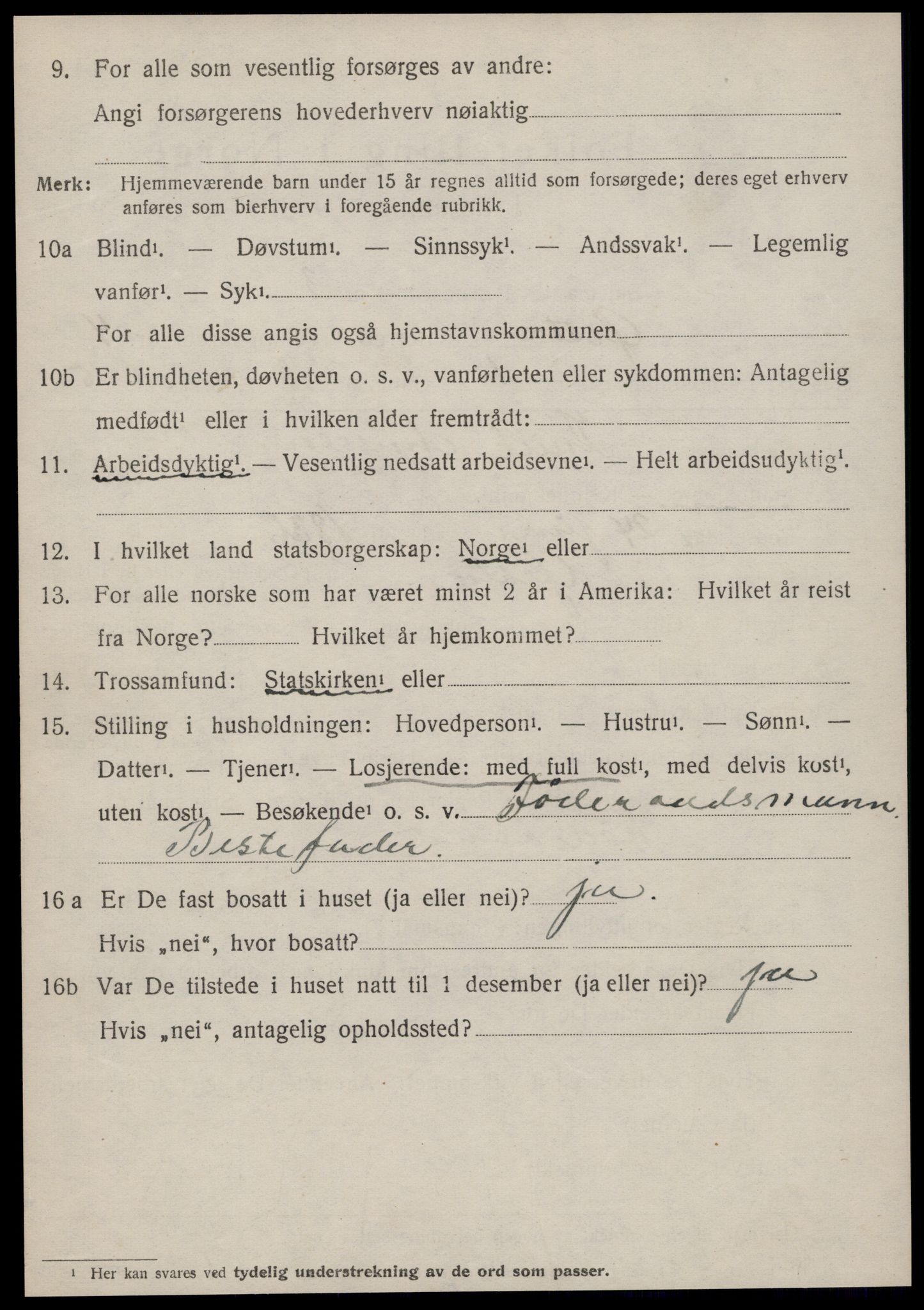 SAT, 1920 census for Ørsta, 1920, p. 3957