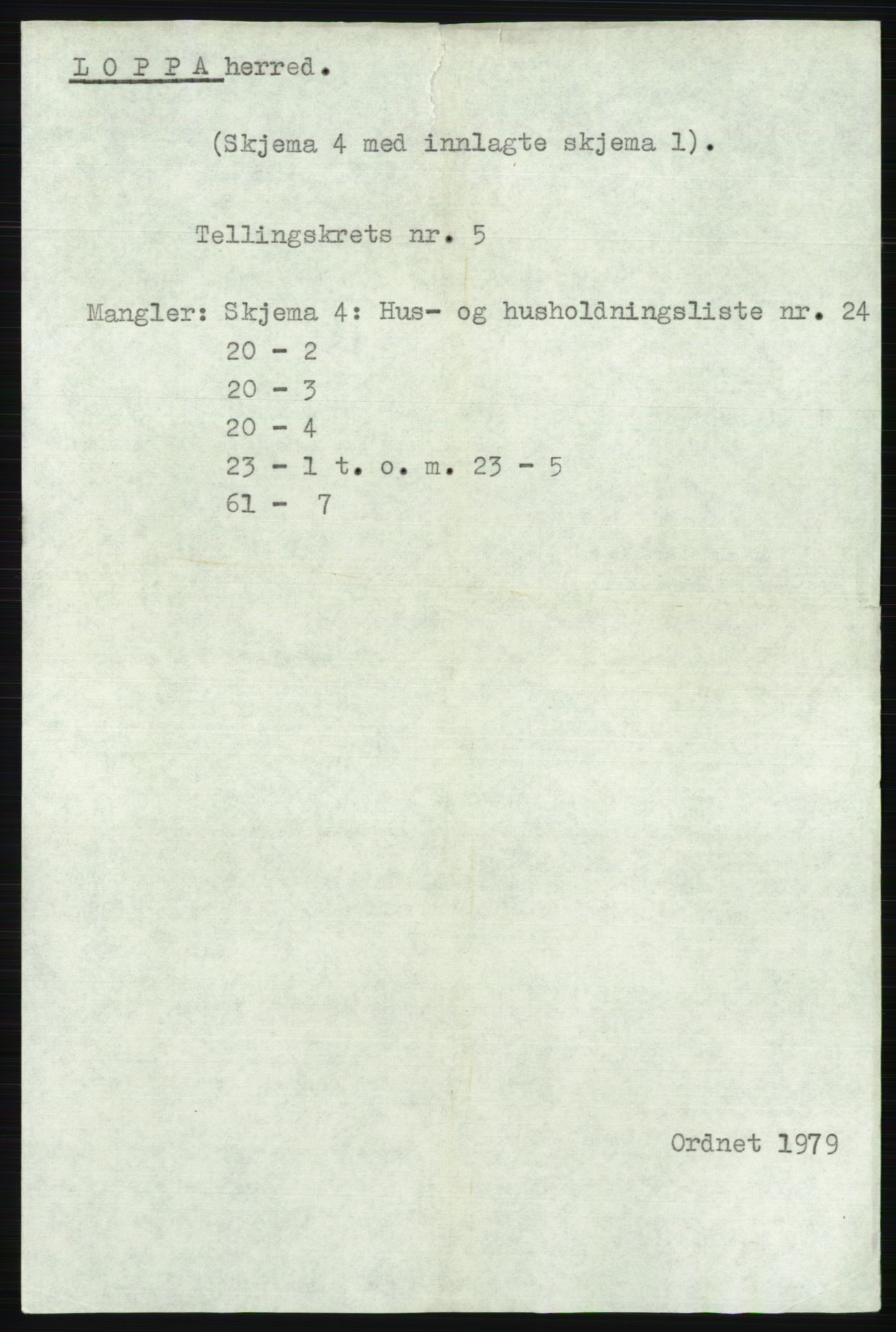 SATØ, 1920 census for Loppa, 1920, p. 1563