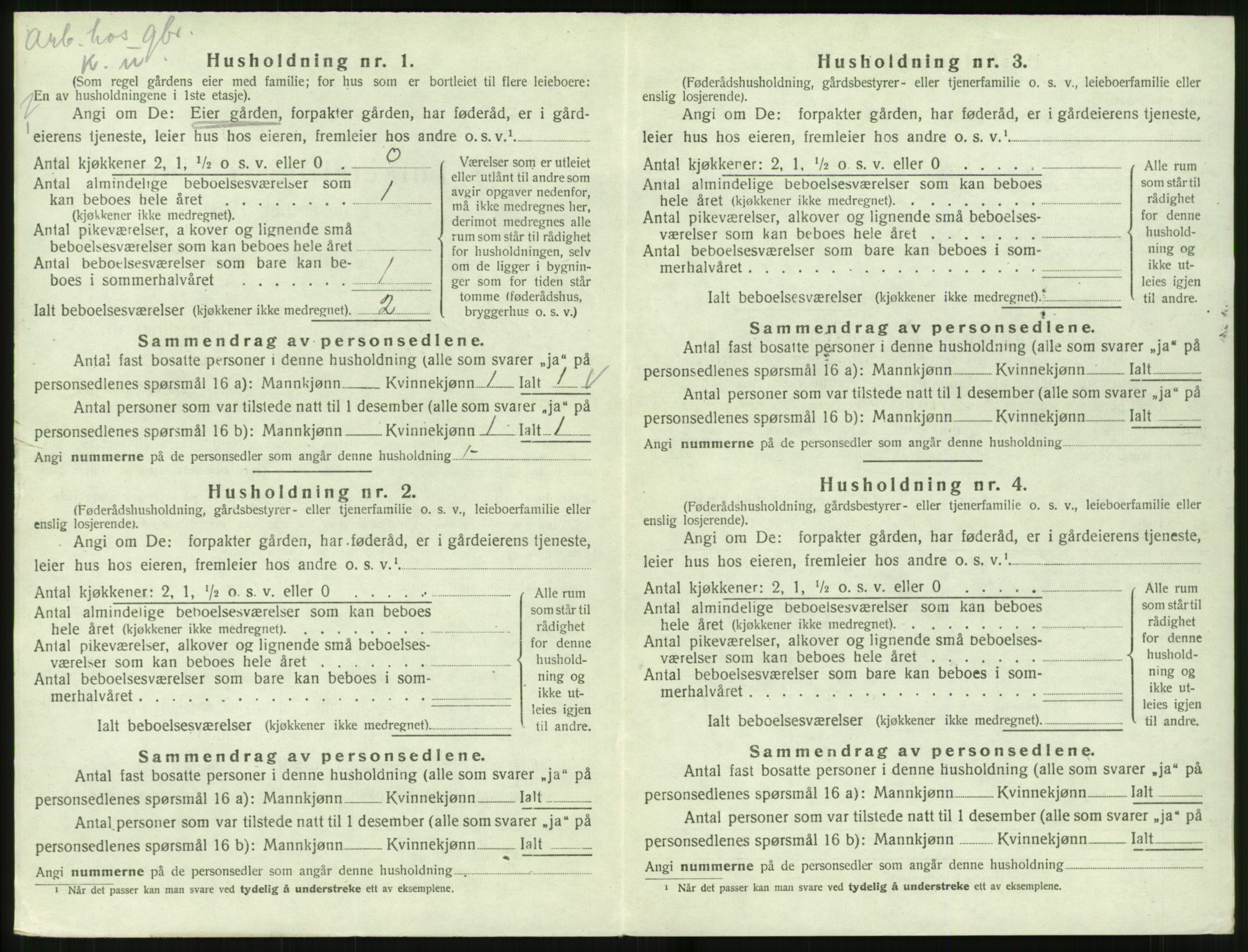 SAT, 1920 census for Norddal, 1920, p. 240