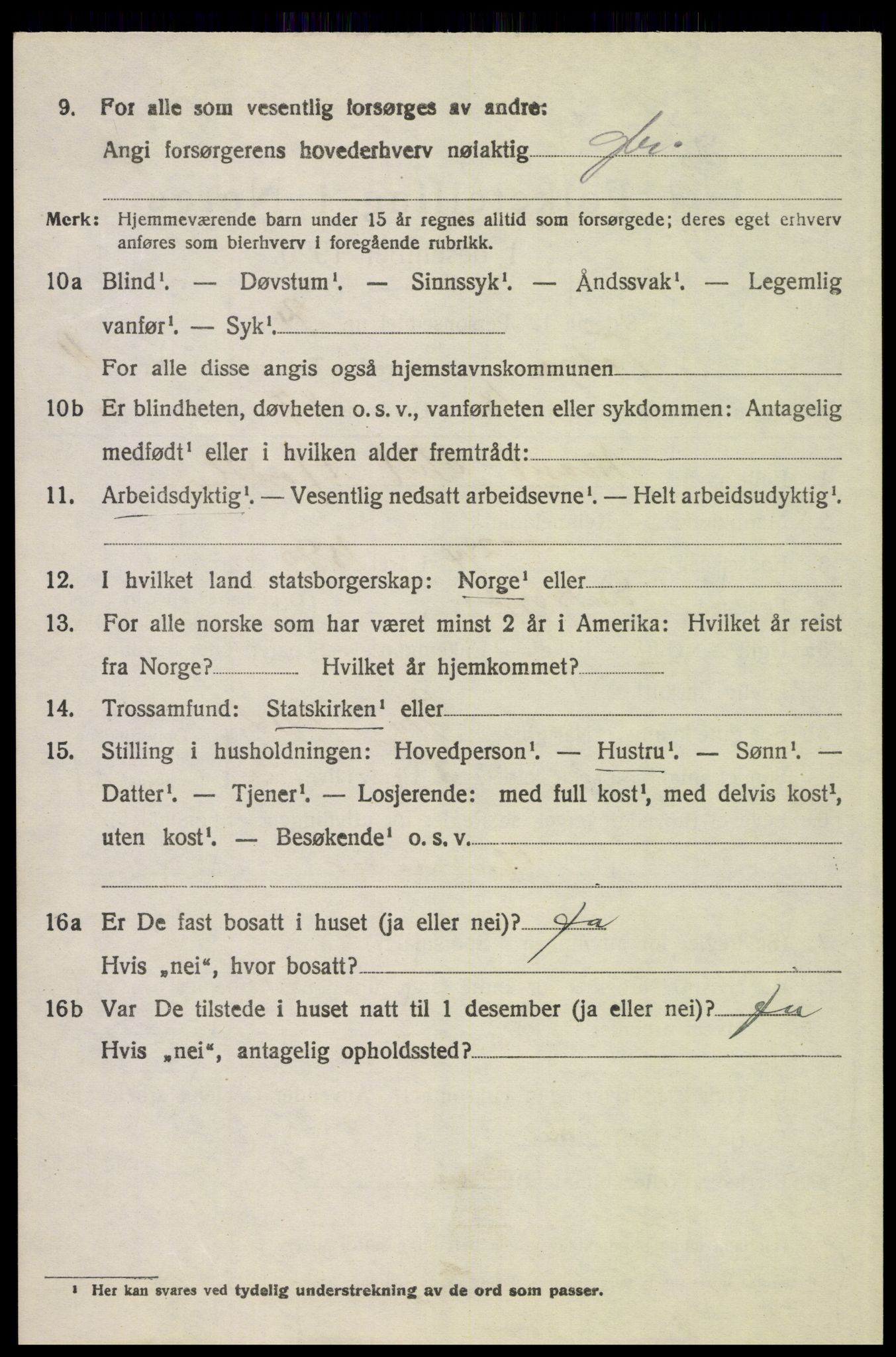 SAH, 1920 census for Tolga, 1920, p. 5440