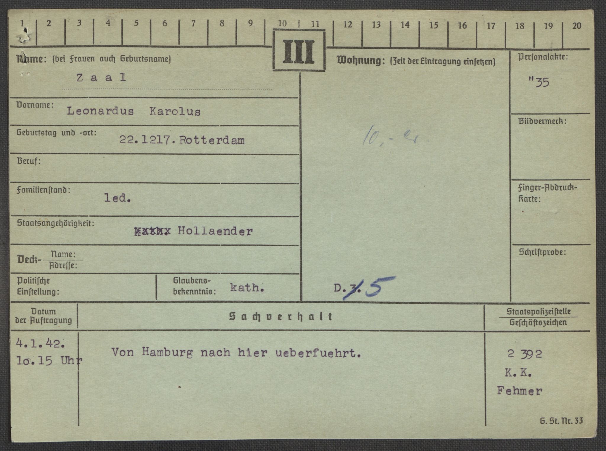 Befehlshaber der Sicherheitspolizei und des SD, AV/RA-RAFA-5969/E/Ea/Eaa/L0010: Register over norske fanger i Møllergata 19: Sø-Å, 1940-1945, p. 1176