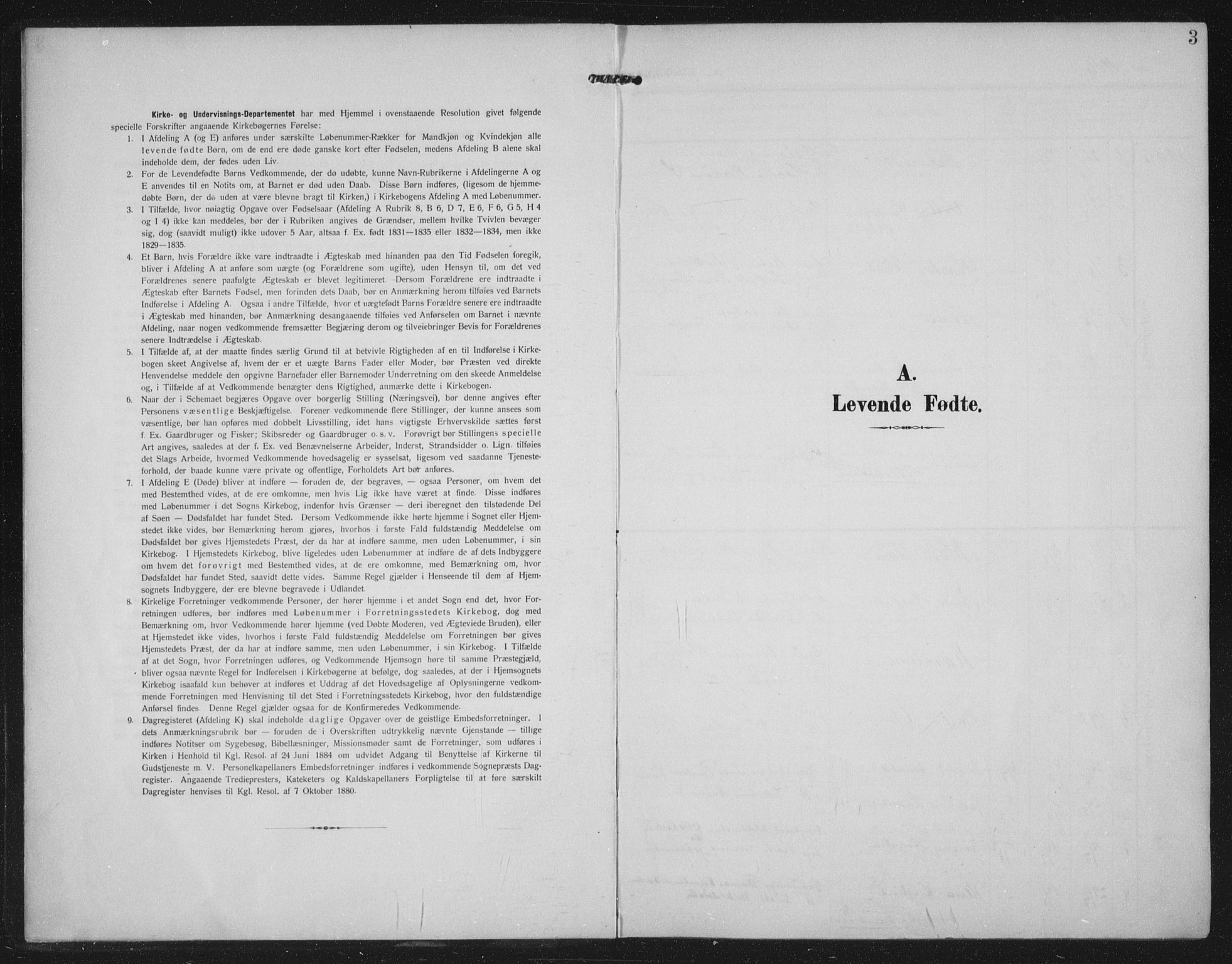 Kopervik sokneprestkontor, SAST/A-101850/H/Ha/Haa/L0003: Parish register (official) no. A 3, 1906-1924, p. 3
