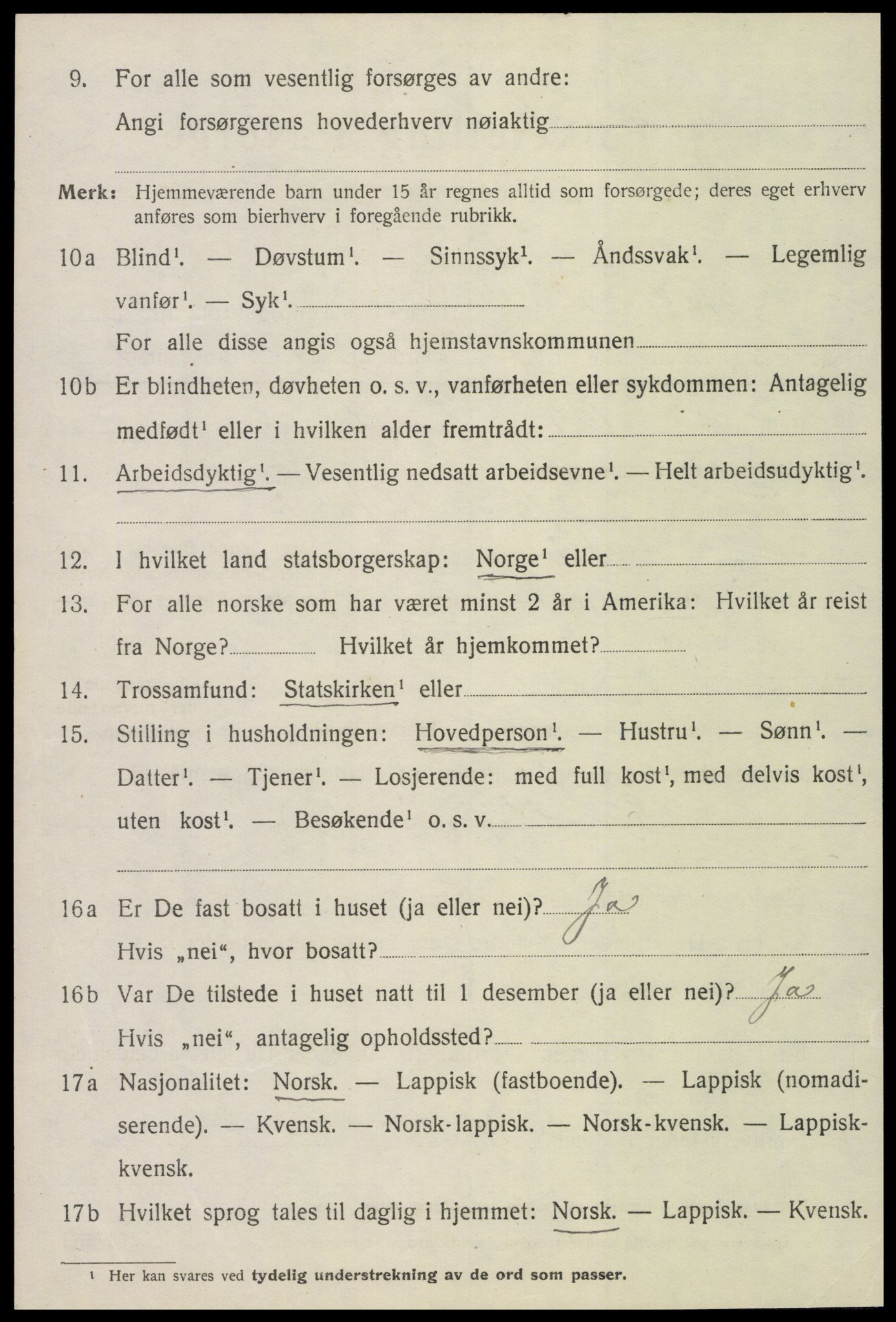 SAT, 1920 census for Skatval, 1920, p. 1408