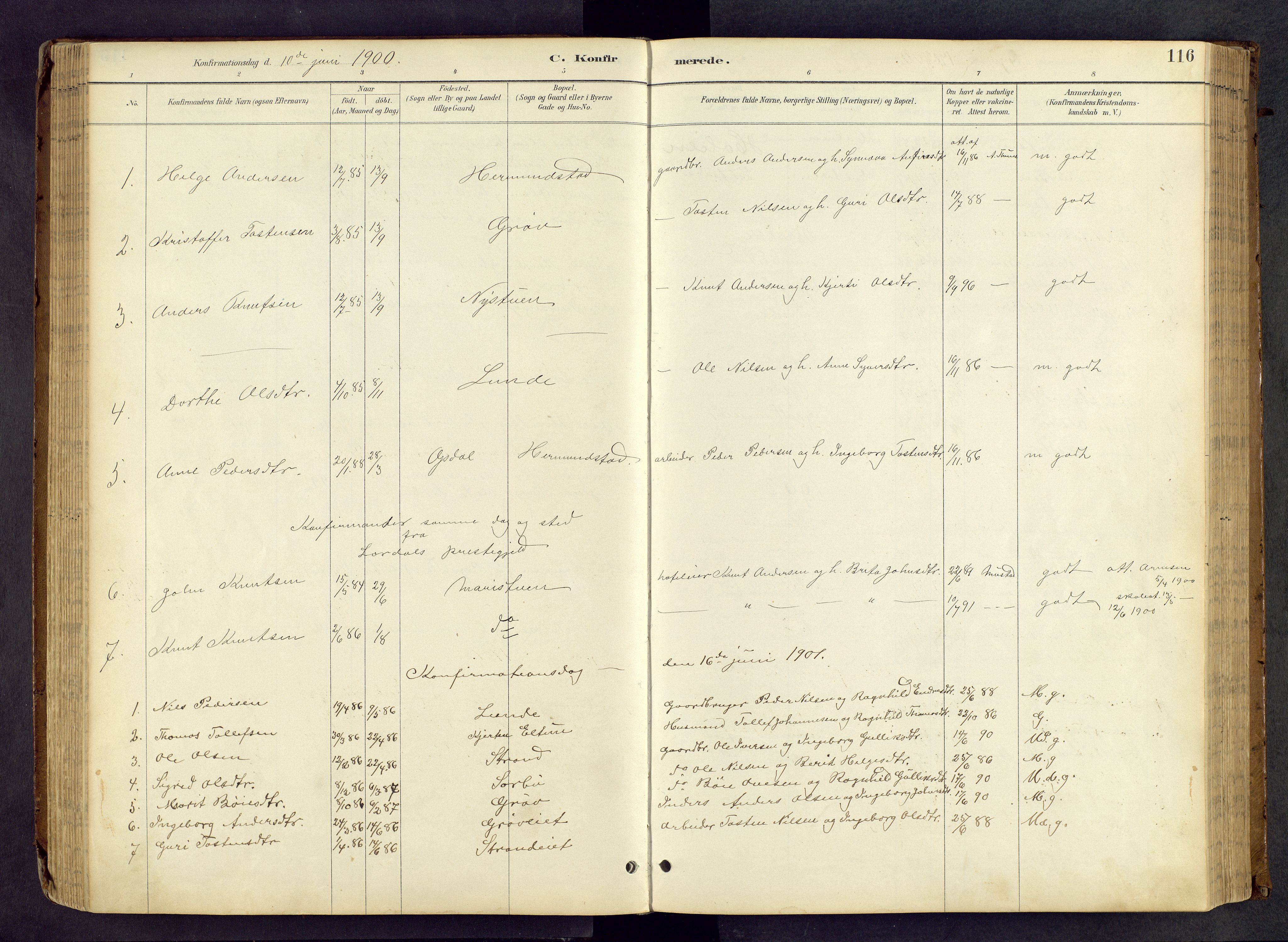 Vang prestekontor, Valdres, AV/SAH-PREST-140/H/Hb/L0005: Parish register (copy) no. 5, 1889-1945, p. 116