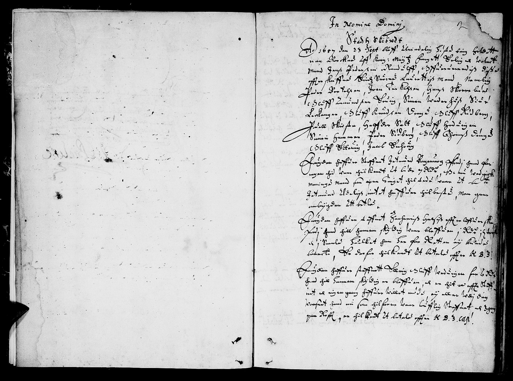 Nordfjord sorenskriveri, SAB/A-2801/01/01a/L0006: Tingbøker (Justisprotokoller), 1657-1659, p. 1b-2a
