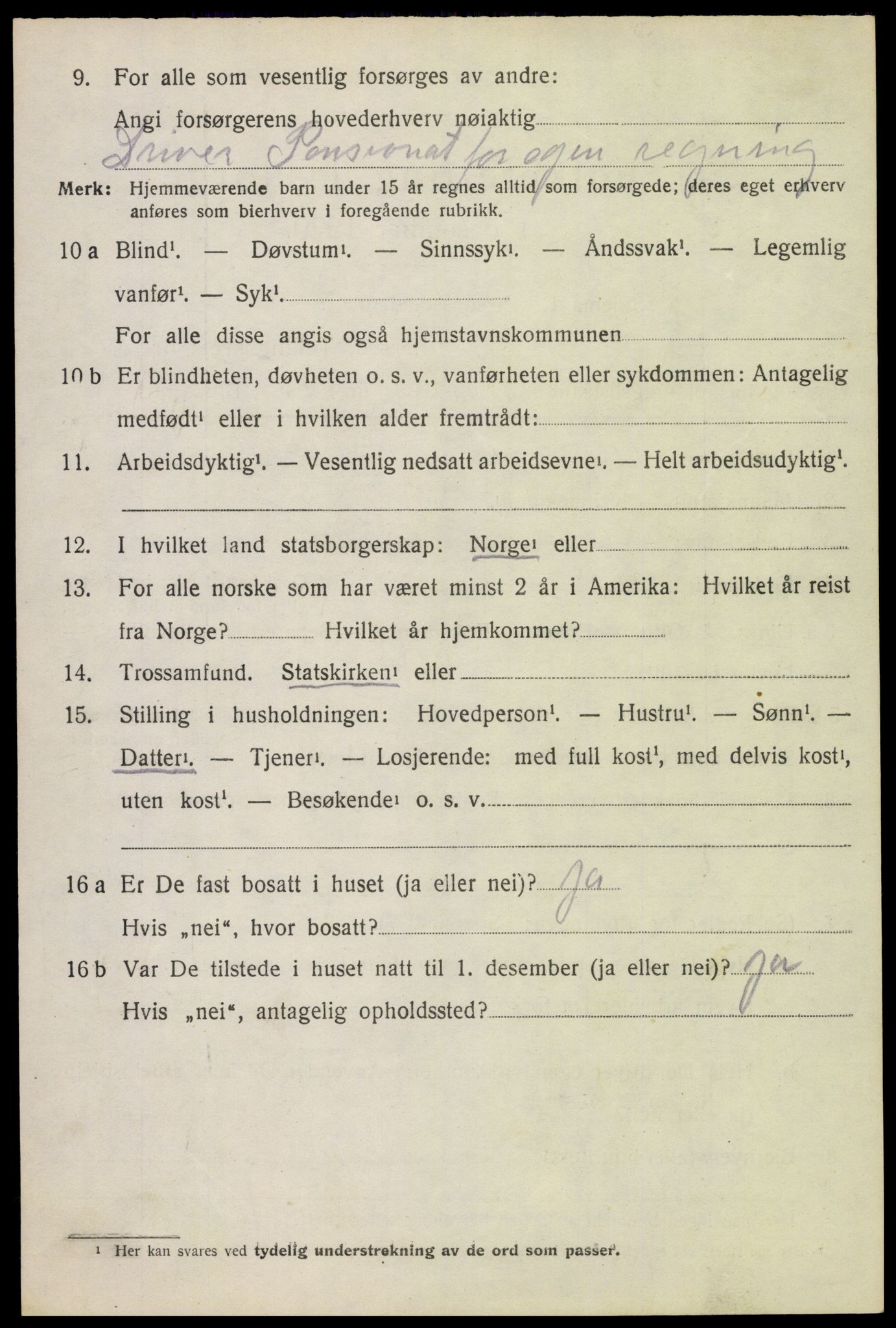 SAH, 1920 census for Stange, 1920, p. 18276