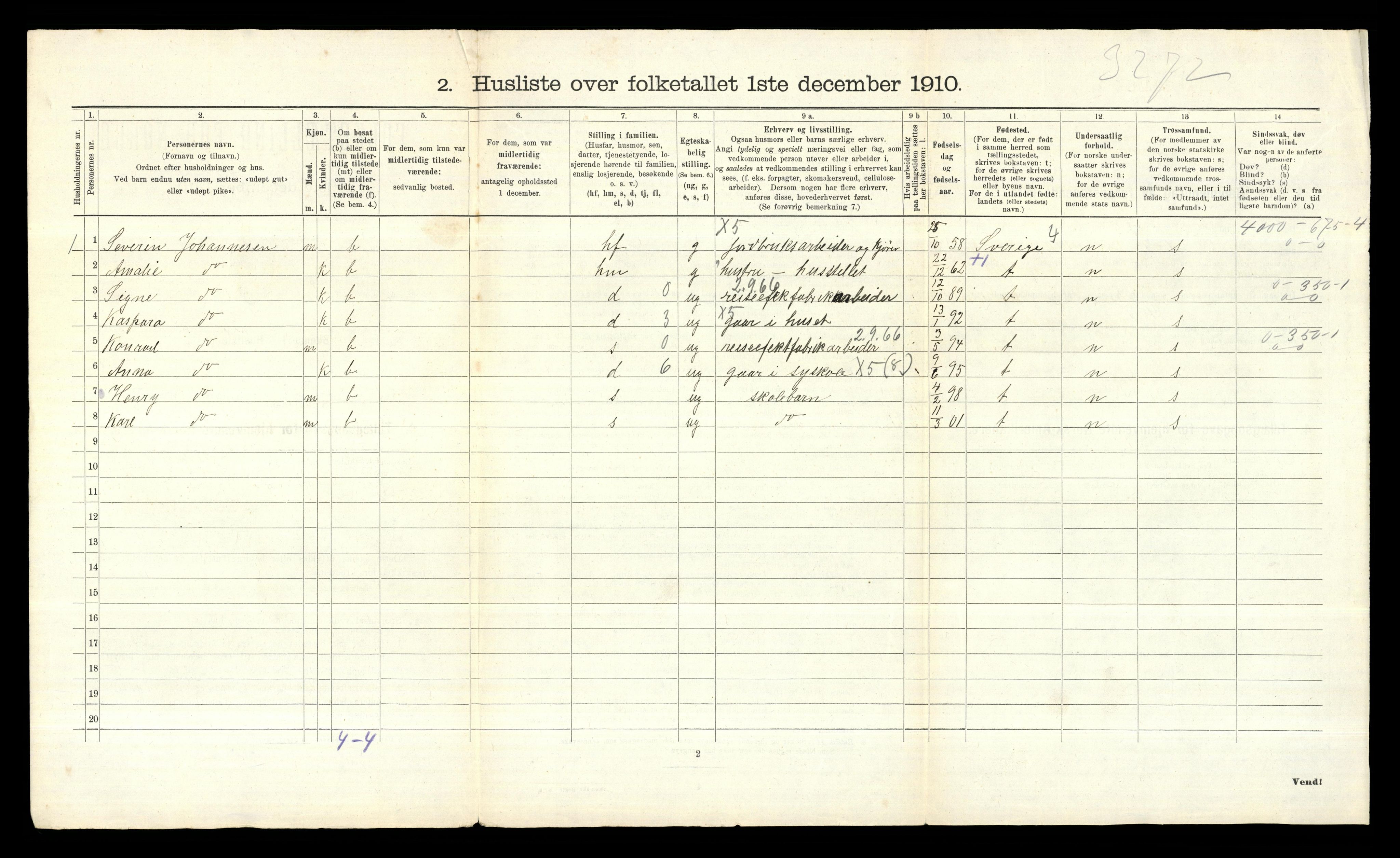 RA, 1910 census for Berg, 1910, p. 1324