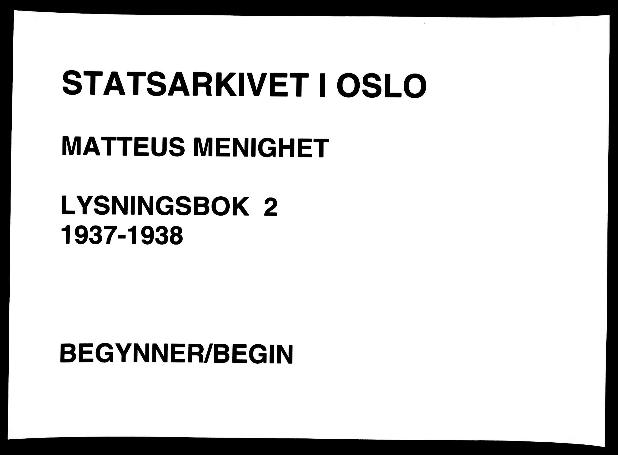 Matteus prestekontor Kirkebøker, SAO/A-10870/H/Ha/L0002: Banns register no. 2, 1937-1938