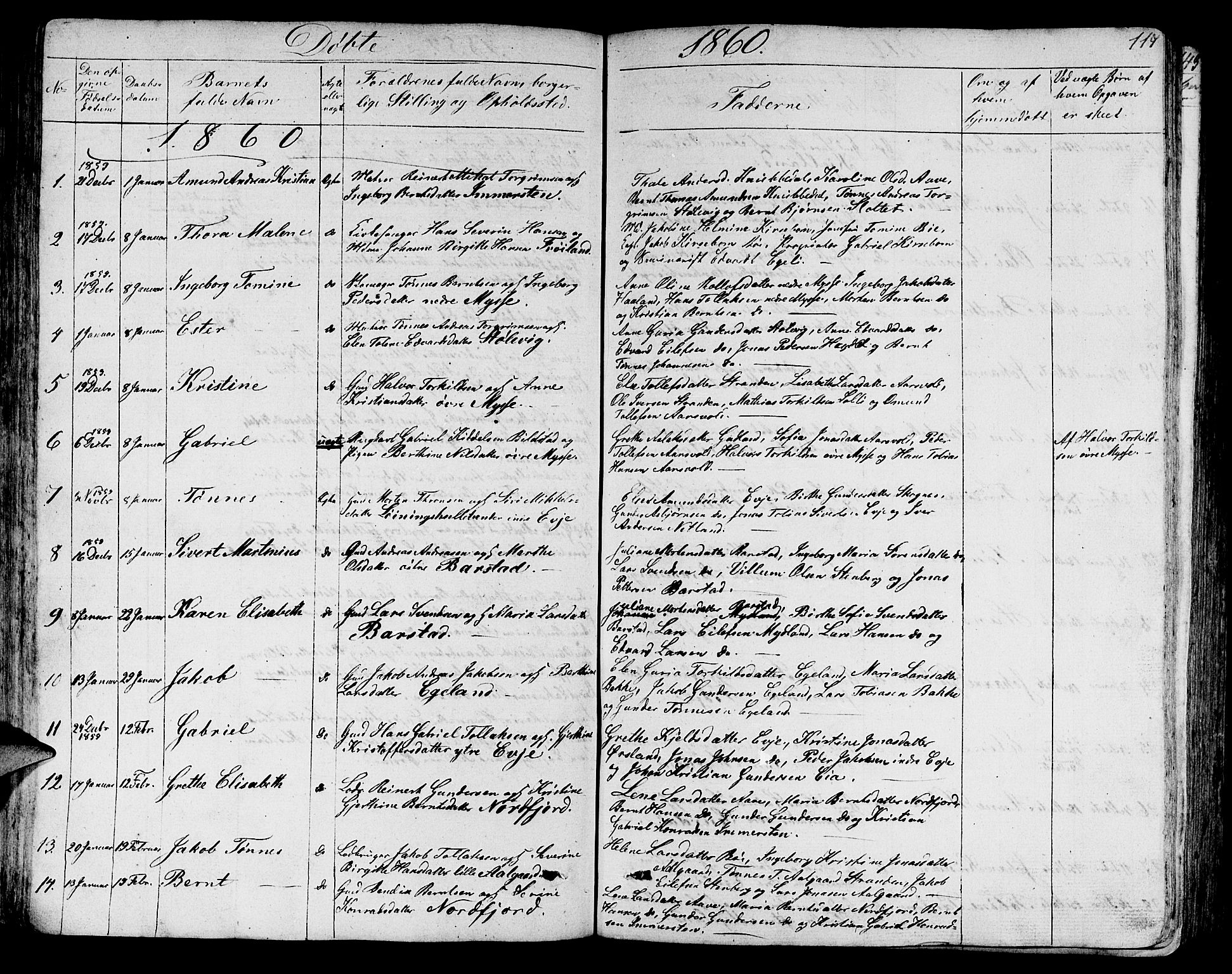 Sokndal sokneprestkontor, AV/SAST-A-101808: Parish register (copy) no. B 2, 1849-1865, p. 117