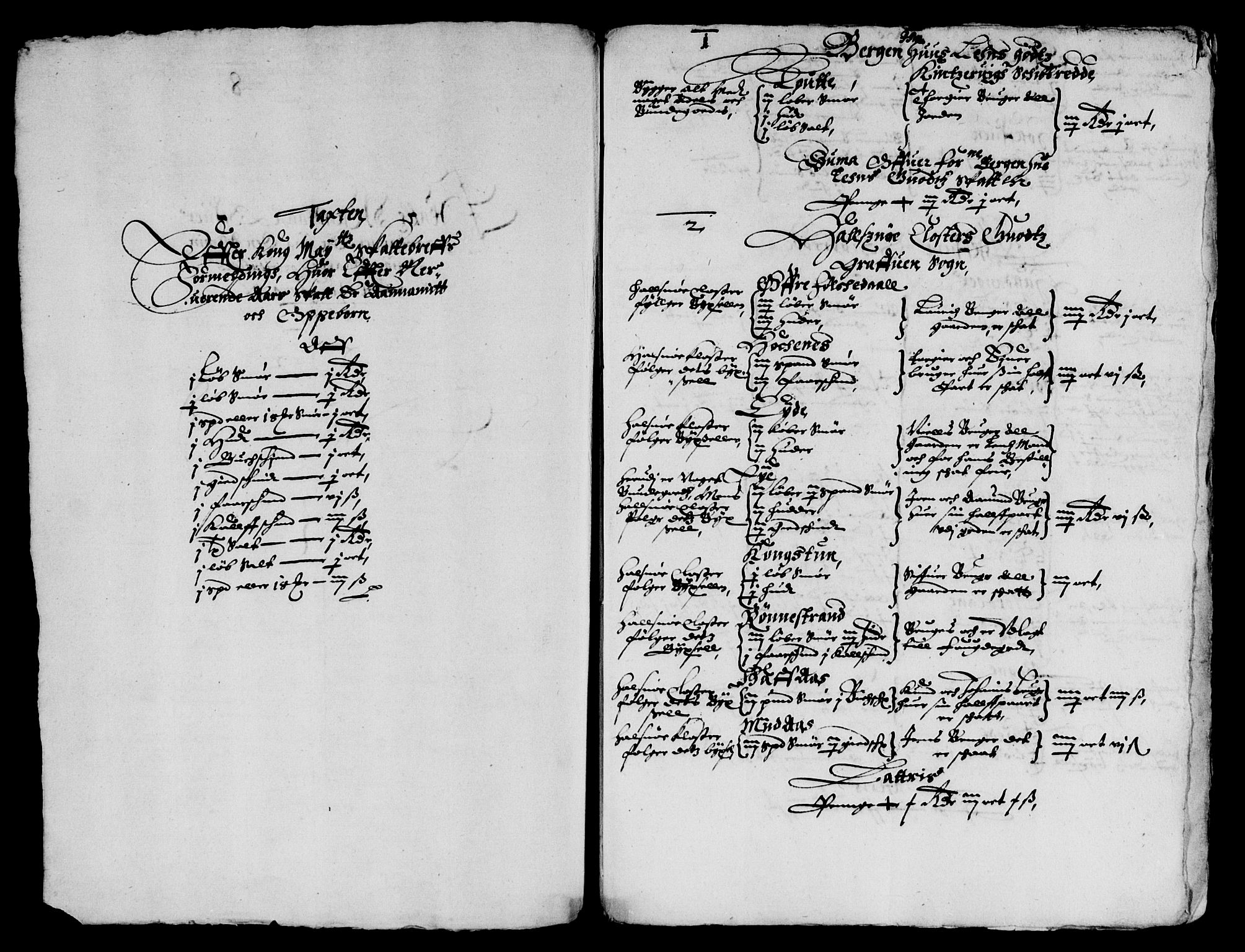 Rentekammeret inntil 1814, Reviderte regnskaper, Lensregnskaper, AV/RA-EA-5023/R/Rb/Rbt/L0121: Bergenhus len, 1650-1652