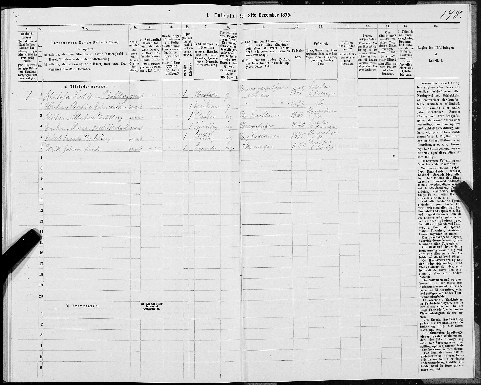 SAT, 1875 census for 1832P Hemnes, 1875, p. 3148