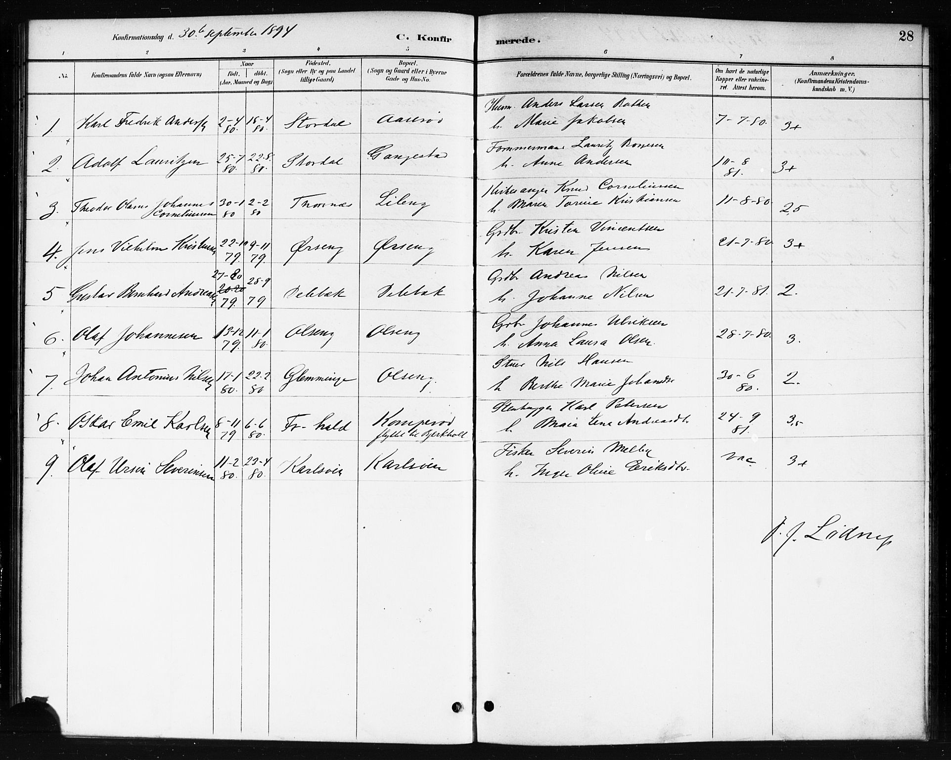 Skjeberg prestekontor Kirkebøker, AV/SAO-A-10923/F/Fb/L0001: Parish register (official) no. II 1, 1886-1894, p. 28