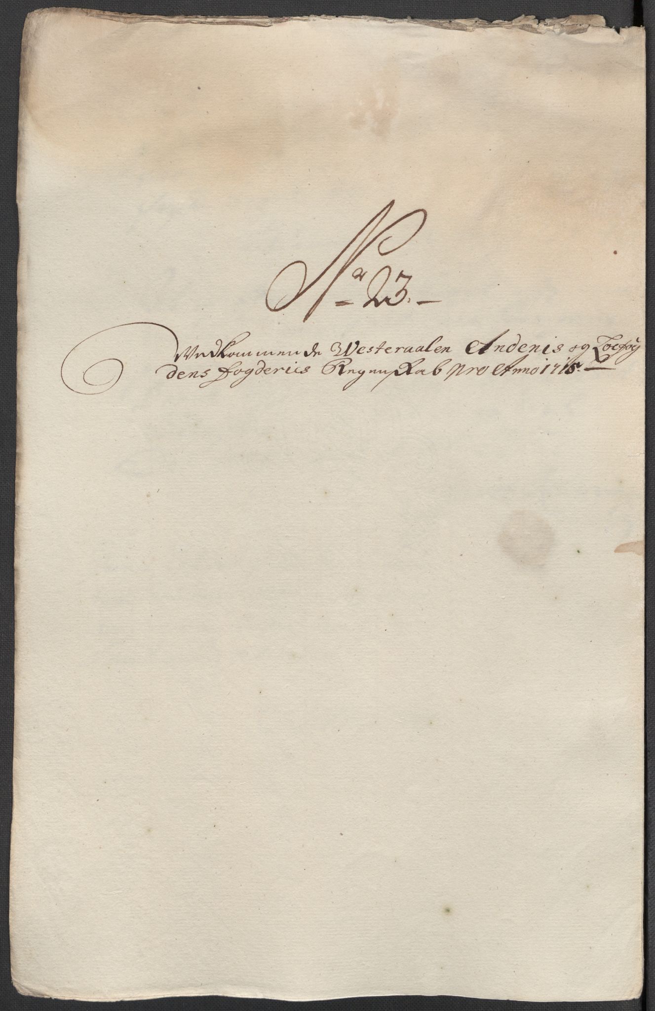 Rentekammeret inntil 1814, Reviderte regnskaper, Fogderegnskap, RA/EA-4092/R67/L4681: Fogderegnskap Vesterålen, Andenes og Lofoten, 1715, p. 163