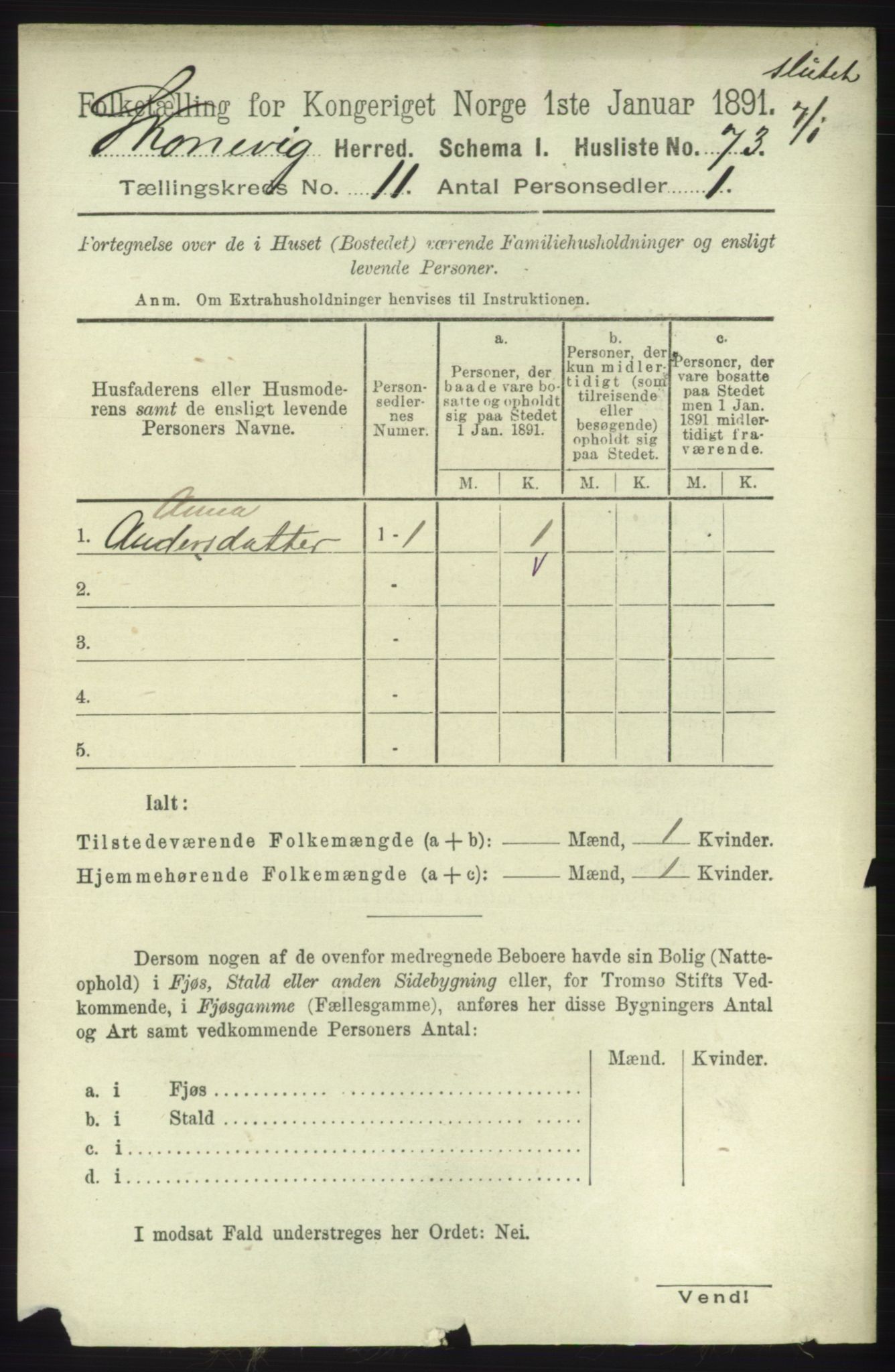 RA, 1891 census for 1212 Skånevik, 1891, p. 3324