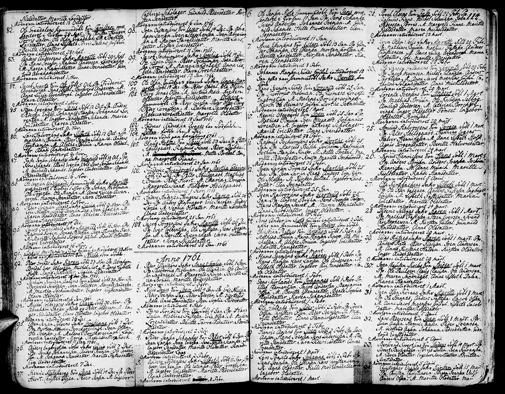 Ministerialprotokoller, klokkerbøker og fødselsregistre - Sør-Trøndelag, SAT/A-1456/681/L0925: Parish register (official) no. 681A03, 1727-1766, p. 114