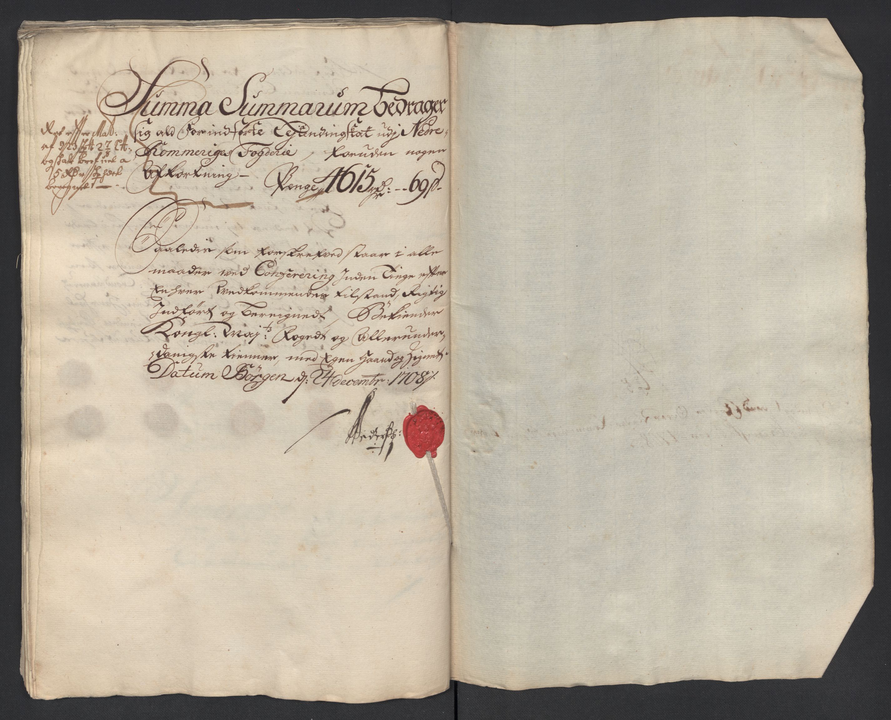 Rentekammeret inntil 1814, Reviderte regnskaper, Fogderegnskap, RA/EA-4092/R11/L0591: Fogderegnskap Nedre Romerike, 1708-1709, p. 95