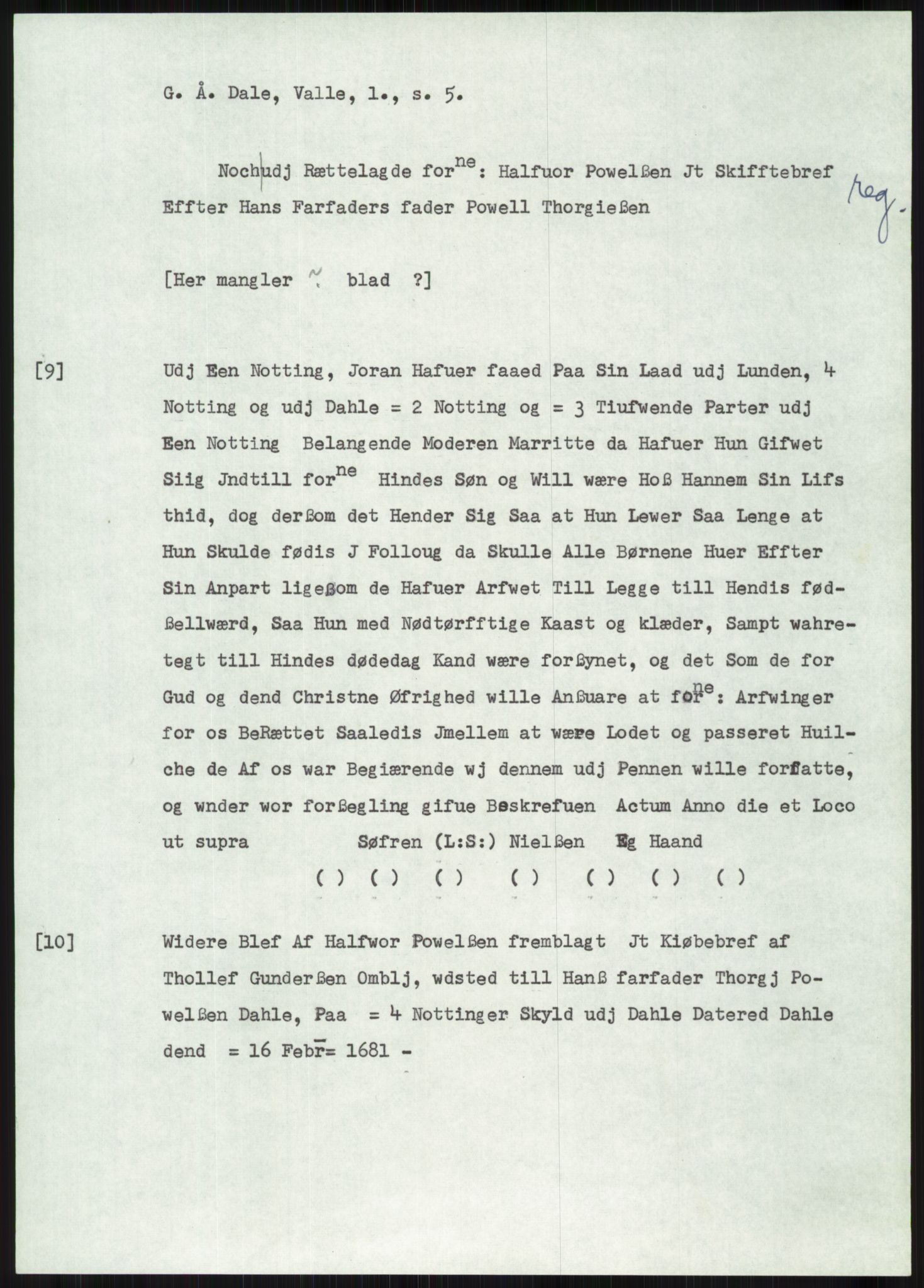 Samlinger til kildeutgivelse, Diplomavskriftsamlingen, AV/RA-EA-4053/H/Ha, p. 1599