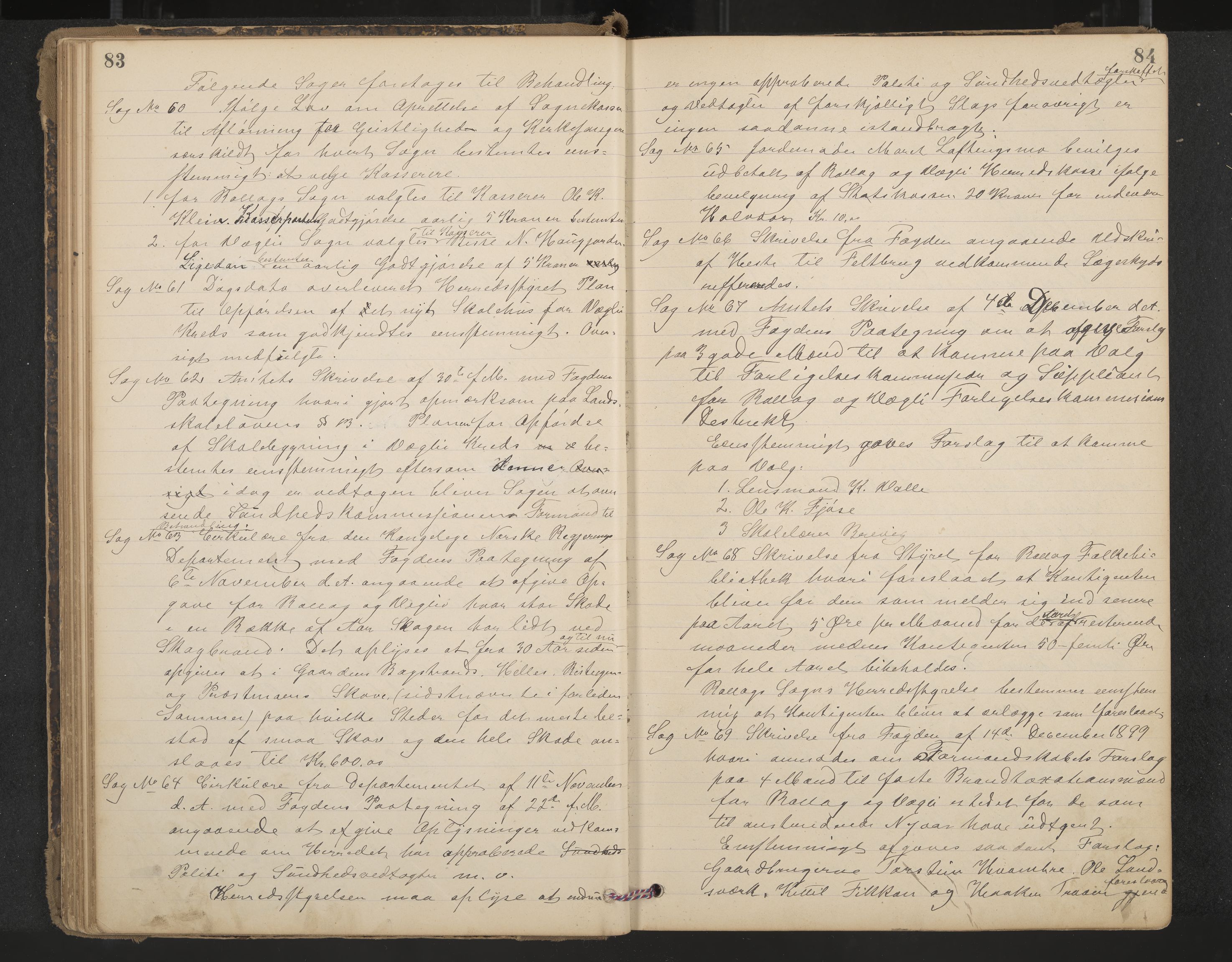 Rollag formannskap og sentraladministrasjon, IKAK/0632021-2/A/Aa/L0004: Møtebok, 1897-1909, p. 83-84