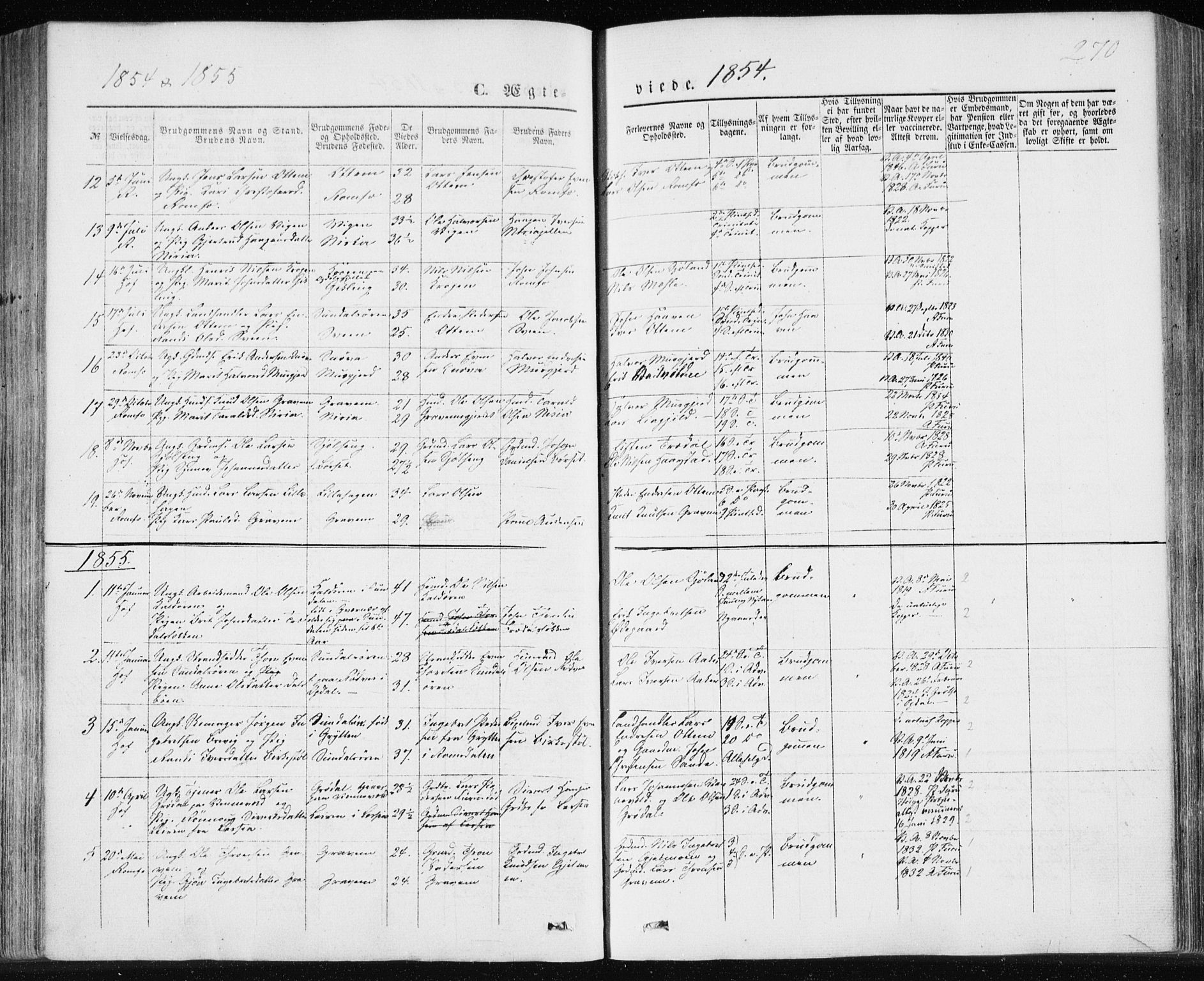 Ministerialprotokoller, klokkerbøker og fødselsregistre - Møre og Romsdal, SAT/A-1454/590/L1013: Parish register (official) no. 590A05, 1847-1877, p. 270
