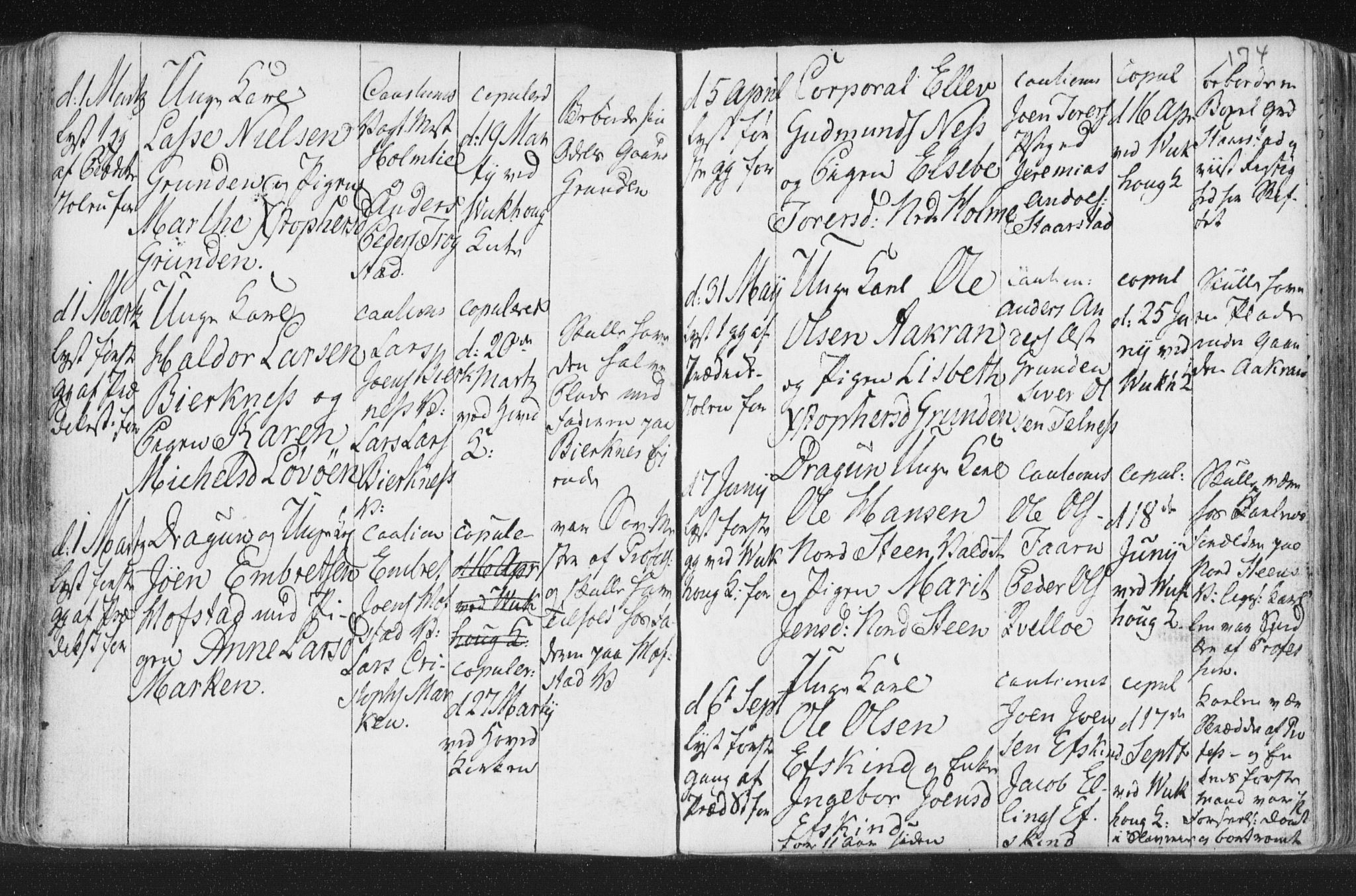 Ministerialprotokoller, klokkerbøker og fødselsregistre - Nord-Trøndelag, SAT/A-1458/723/L0232: Parish register (official) no. 723A03, 1781-1804, p. 174