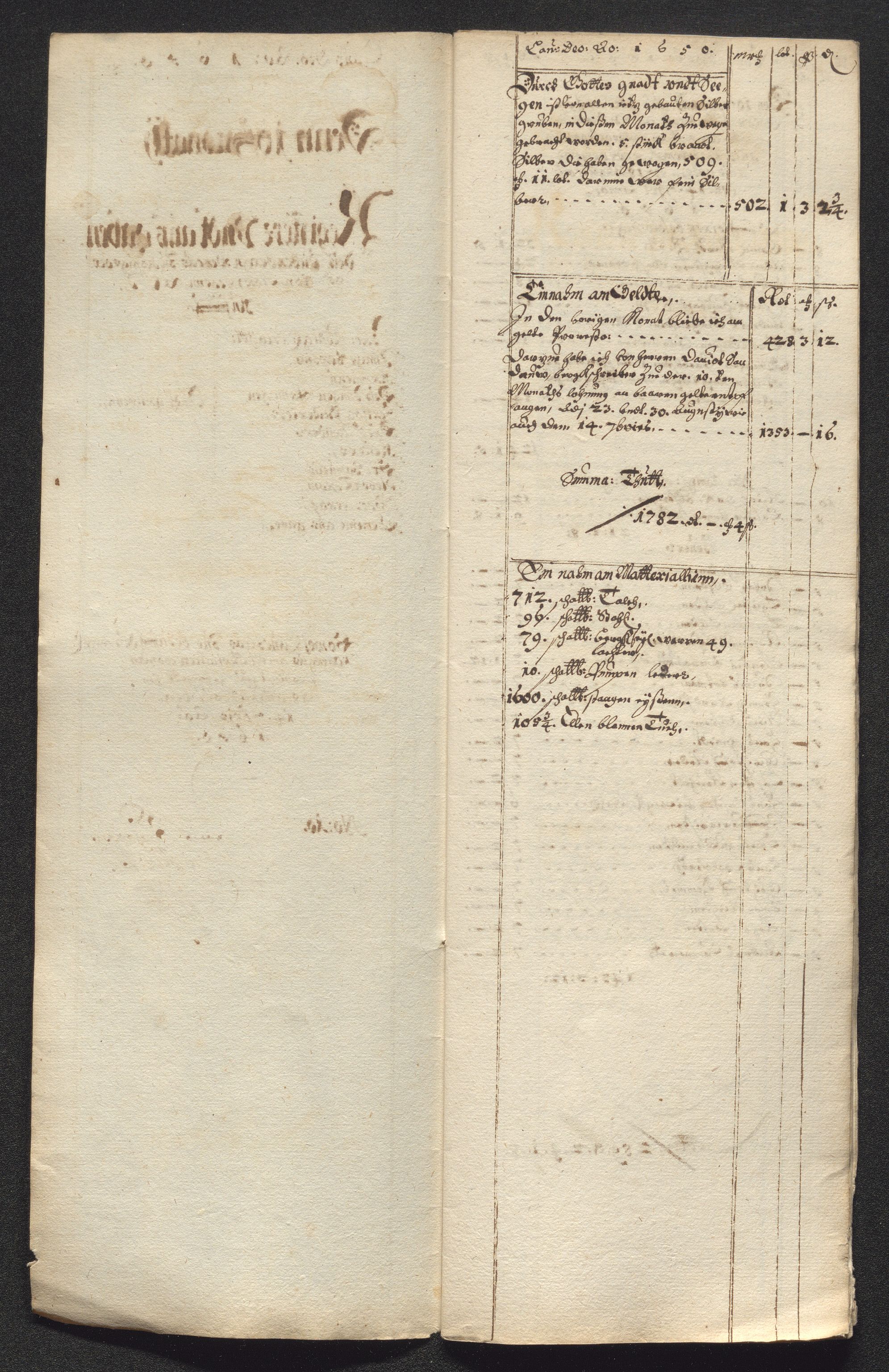 Kongsberg Sølvverk 1623-1816, AV/SAKO-EA-3135/001/D/Dc/Dcd/L0024: Utgiftsregnskap for gruver m.m. , 1650, p. 216