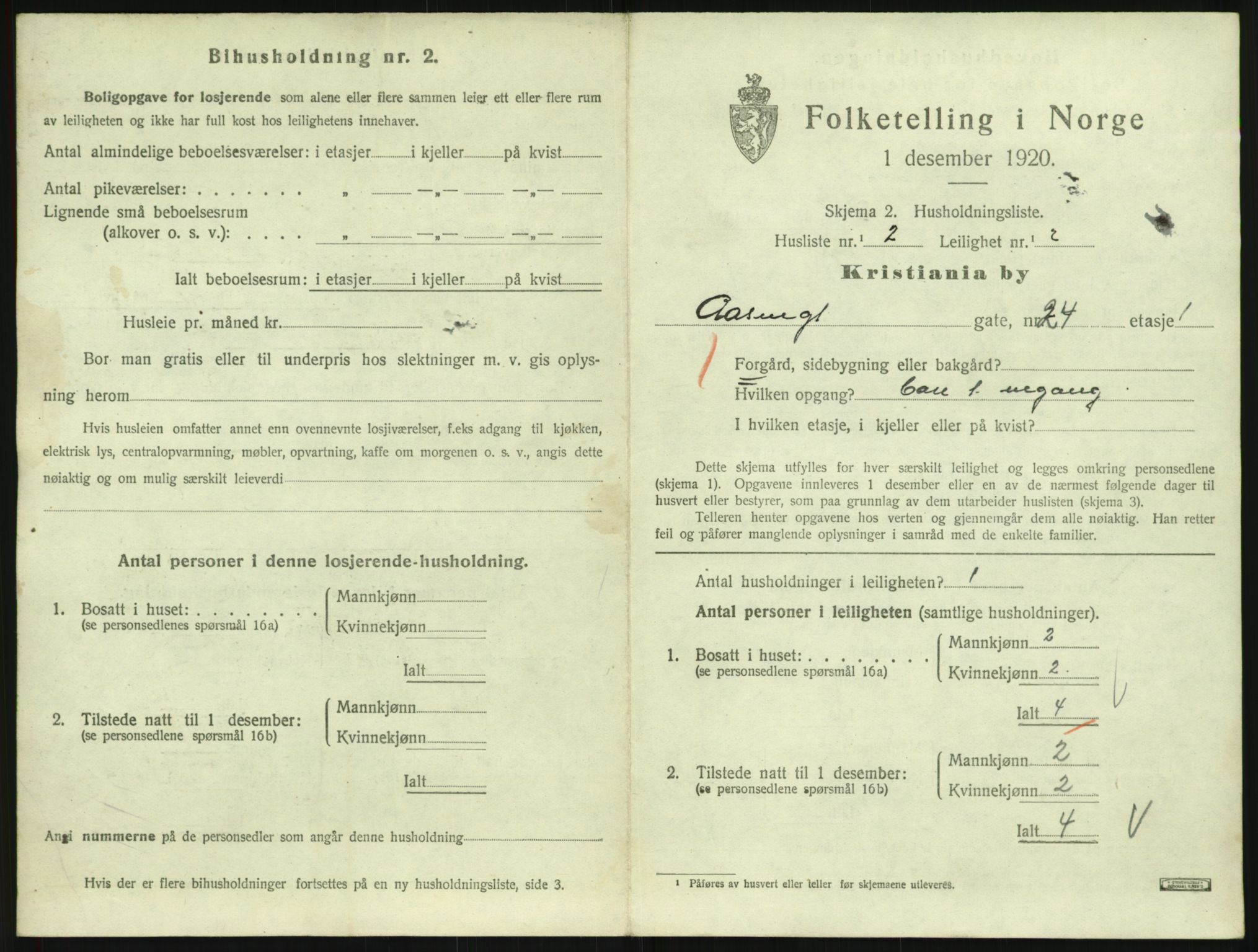 SAO, 1920 census for Kristiania, 1920, p. 133979