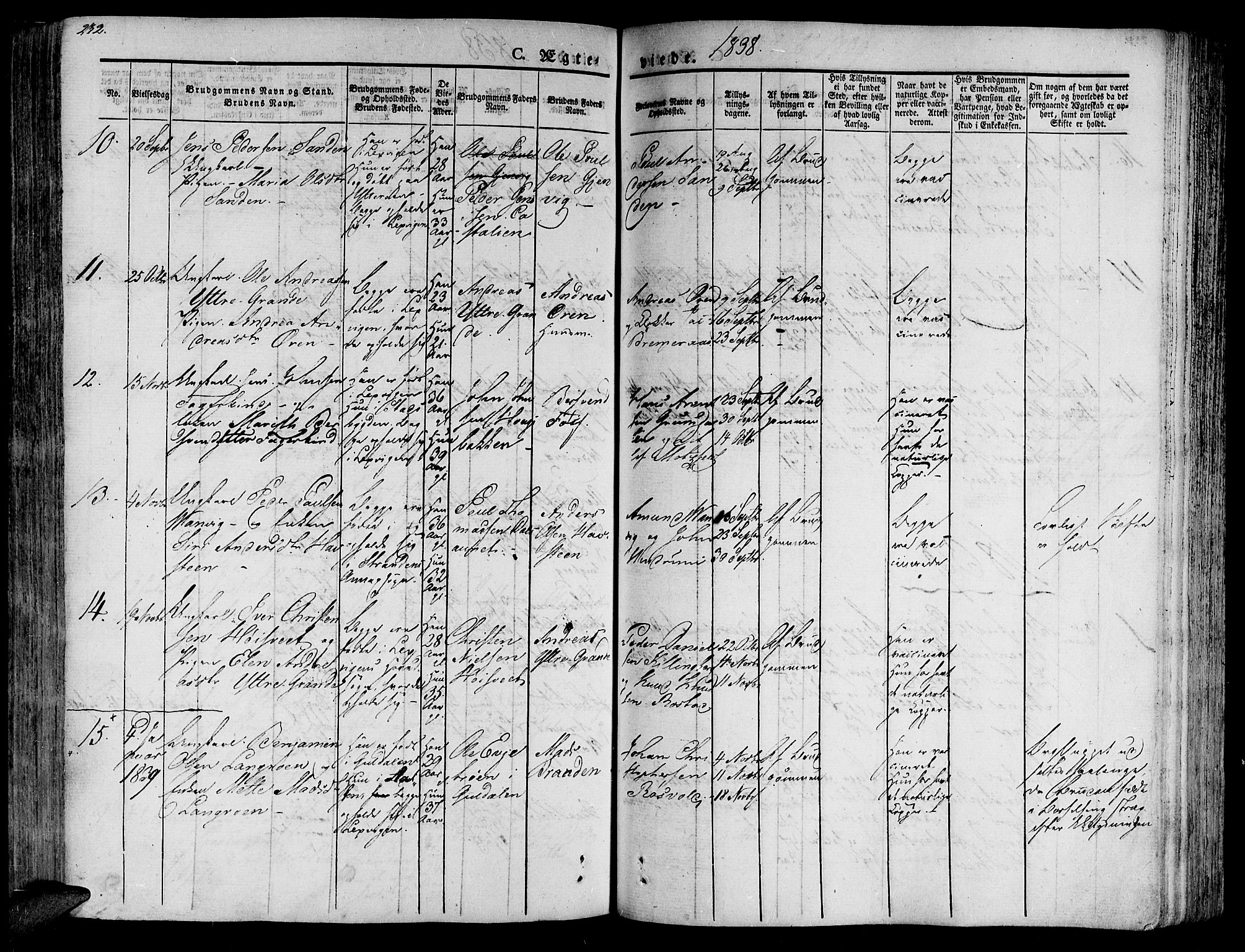 Ministerialprotokoller, klokkerbøker og fødselsregistre - Nord-Trøndelag, SAT/A-1458/701/L0006: Parish register (official) no. 701A06, 1825-1841, p. 232
