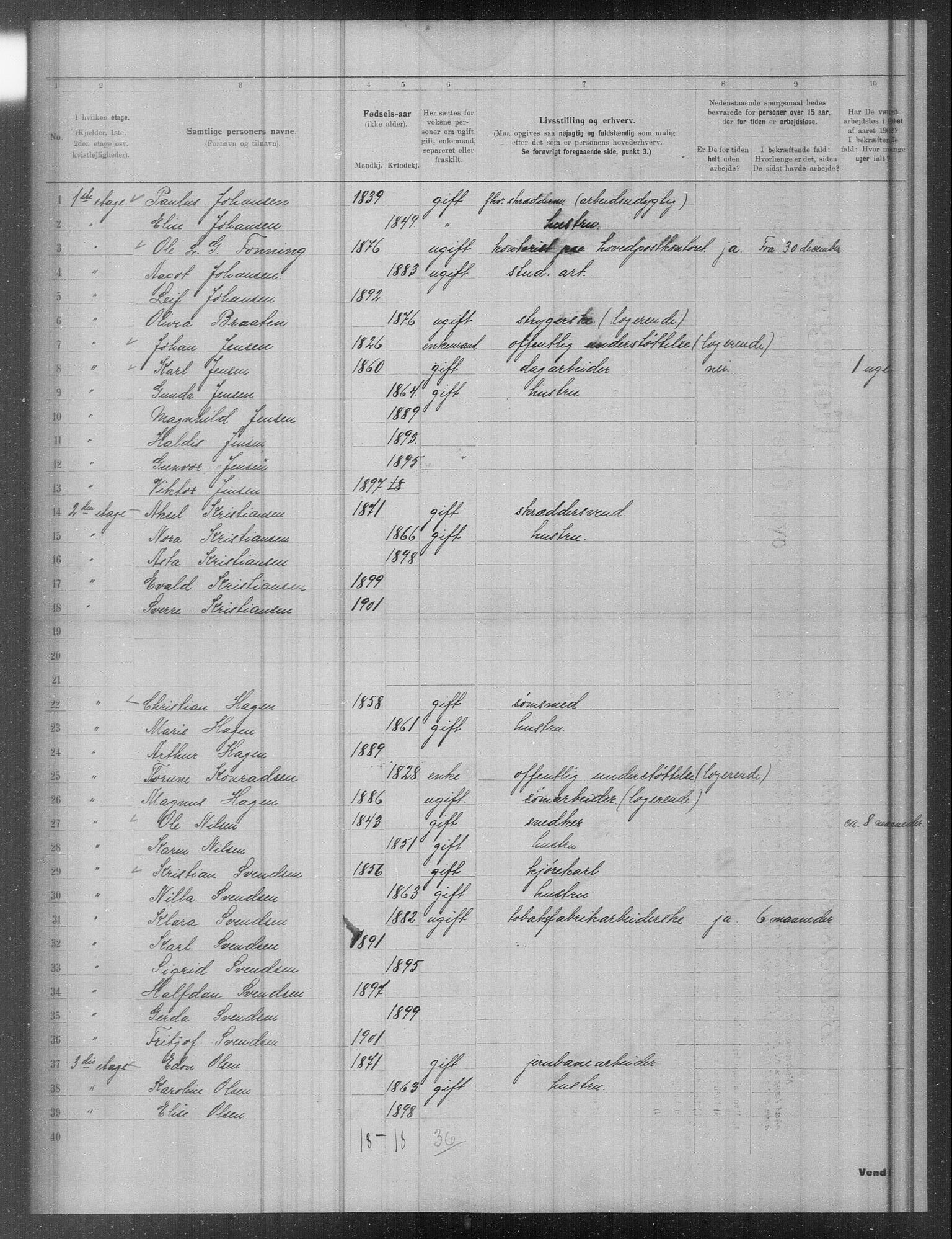 OBA, Municipal Census 1902 for Kristiania, 1902, p. 19805