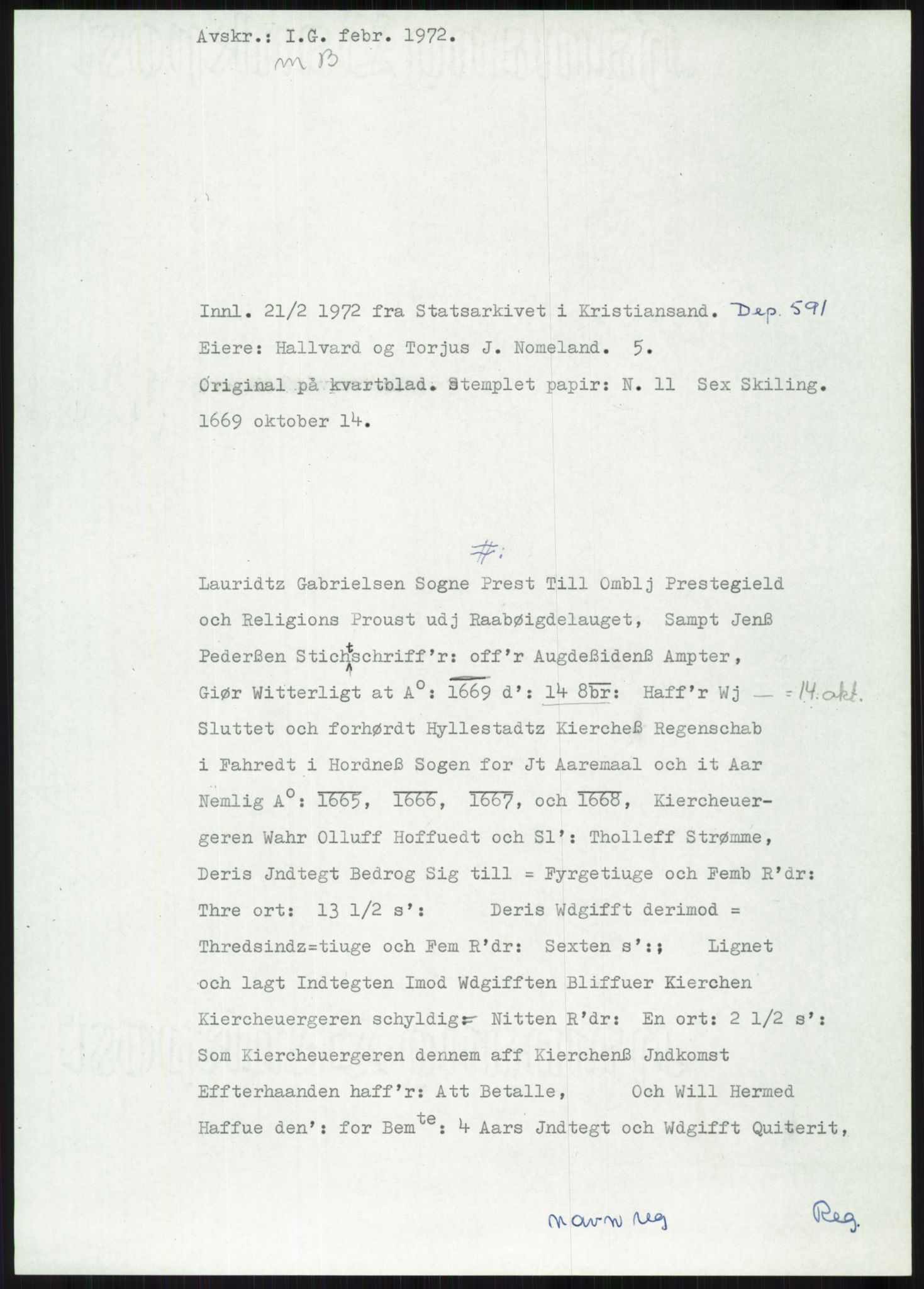 Samlinger til kildeutgivelse, Diplomavskriftsamlingen, AV/RA-EA-4053/H/Ha, p. 3551