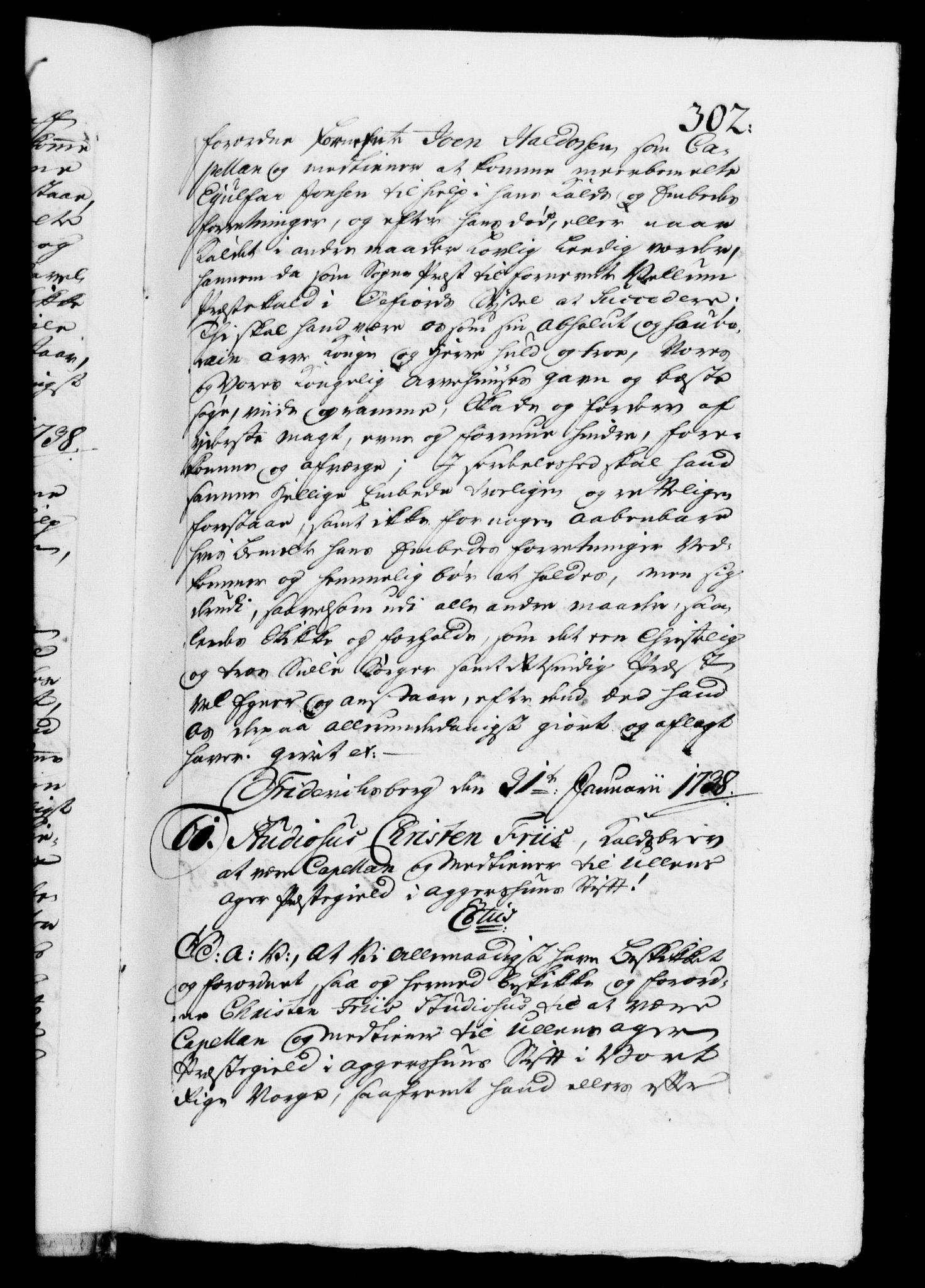 Danske Kanselli 1572-1799, AV/RA-EA-3023/F/Fc/Fca/Fcaa/L0030: Norske registre, 1737-1738, p. 302a