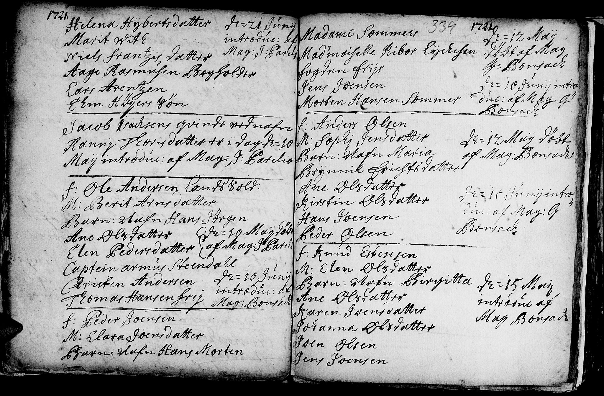 Ministerialprotokoller, klokkerbøker og fødselsregistre - Sør-Trøndelag, AV/SAT-A-1456/601/L0035: Parish register (official) no. 601A03, 1713-1728, p. 339