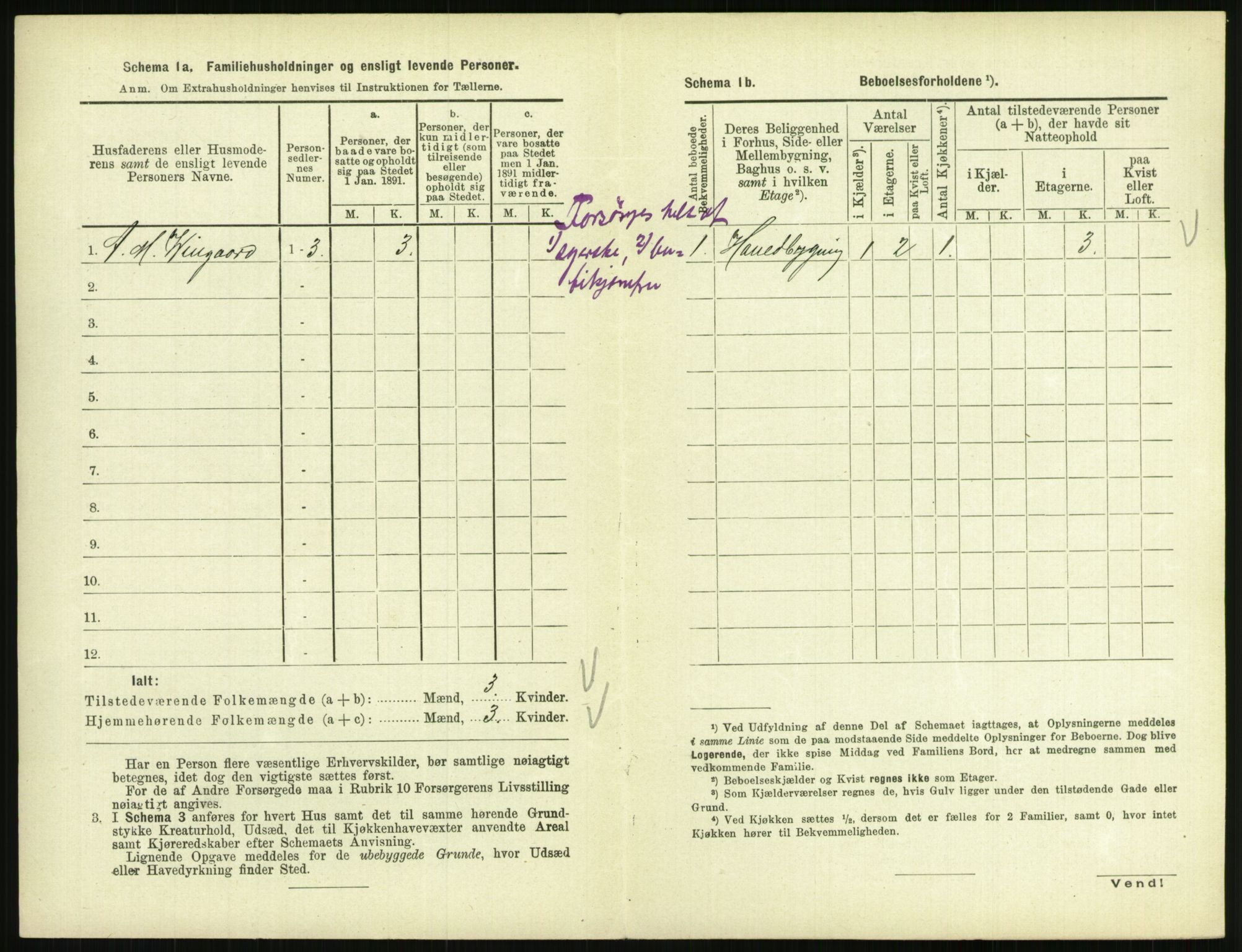 RA, 1891 census for 0801 Kragerø, 1891, p. 719