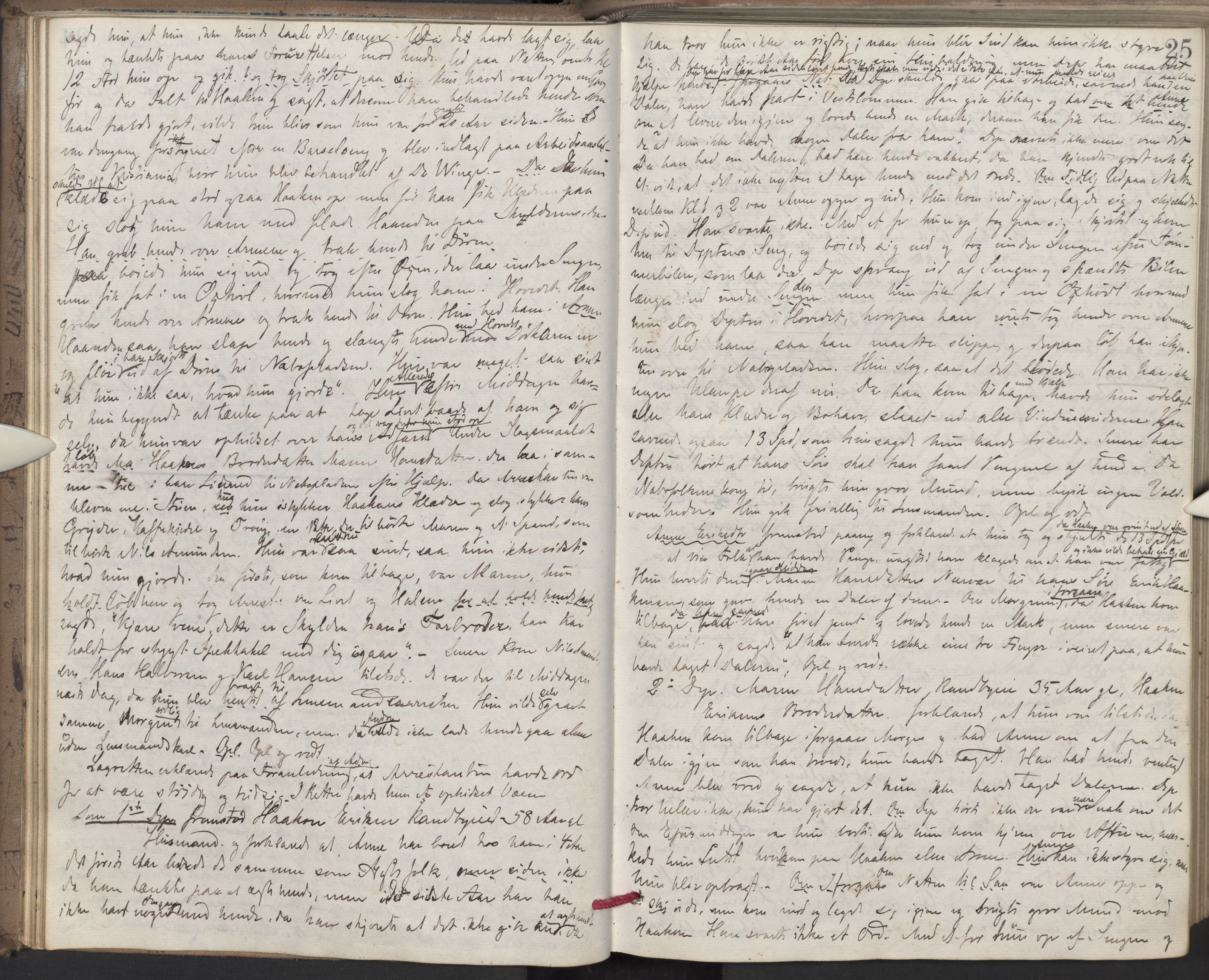 Nes tingrett, AV/SAO-A-10548/F/Fc/Fcb/L0007: Ekstrarettsprotokoll "Q", 1870-1874, p. 24b-25a