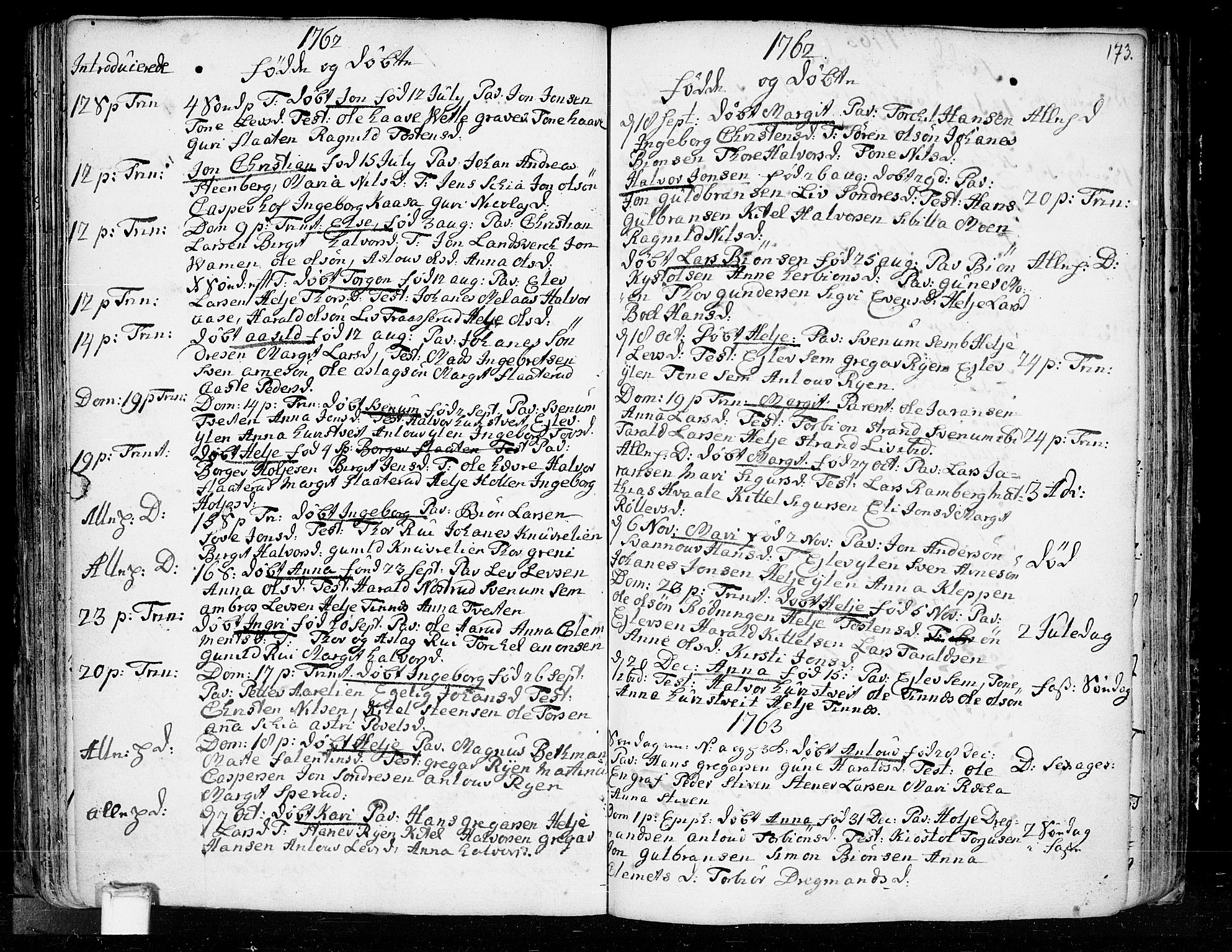 Heddal kirkebøker, SAKO/A-268/F/Fa/L0003: Parish register (official) no. I 3, 1723-1783, p. 173