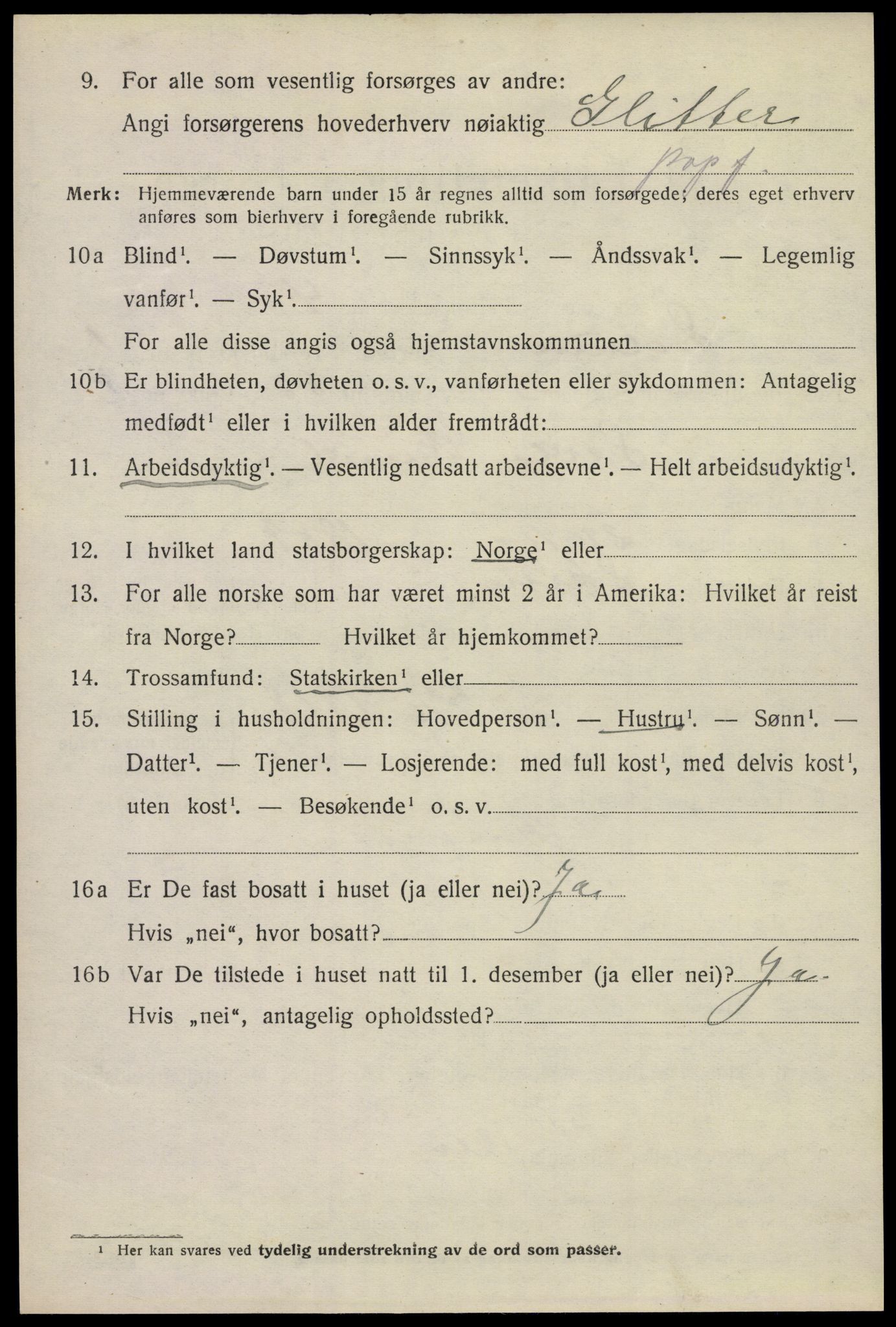 SAKO, 1920 census for Solum, 1920, p. 3887