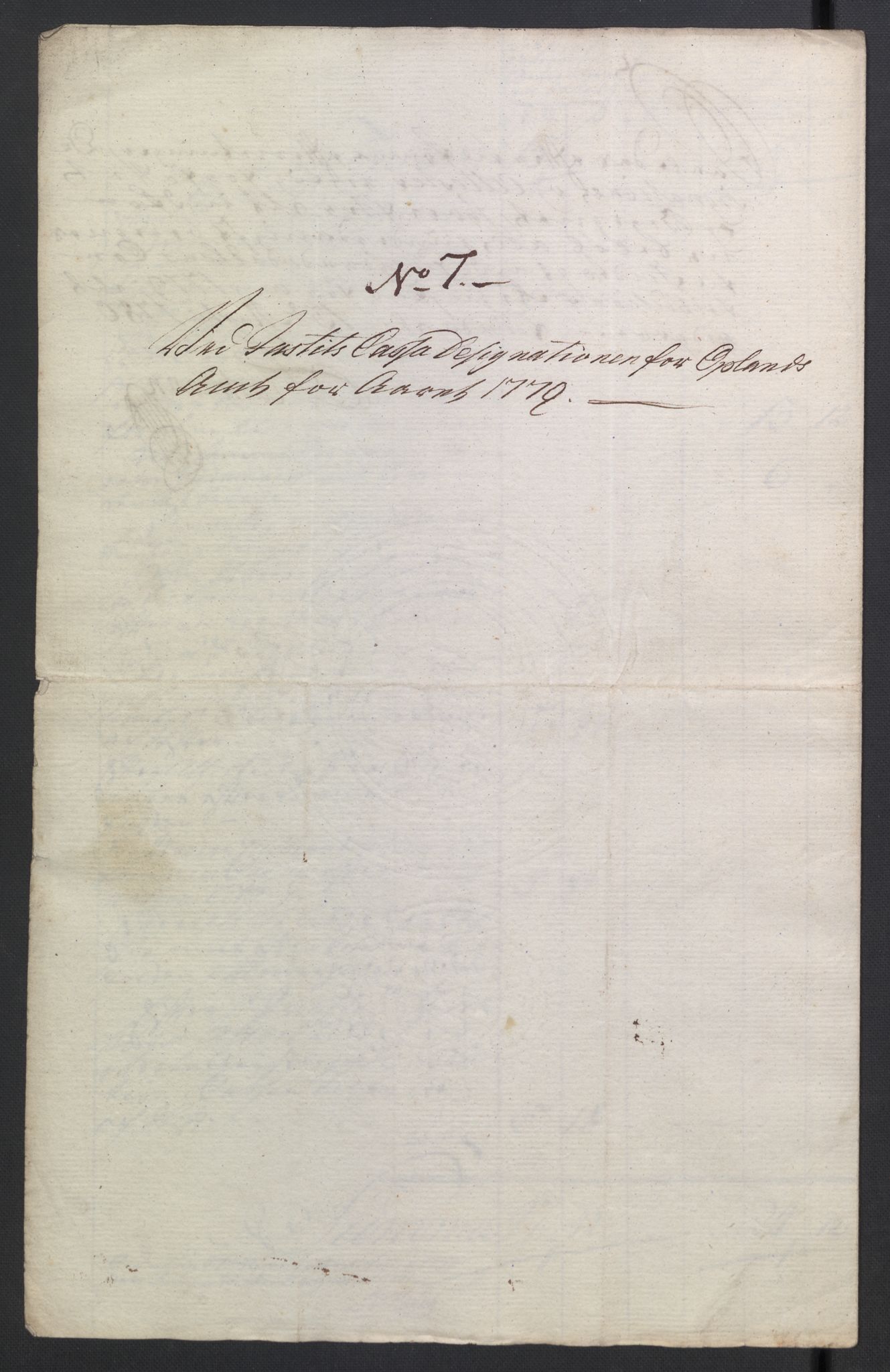 Rentekammeret inntil 1814, Reviderte regnskaper, Mindre regnskaper, AV/RA-EA-4068/Rb/L0014: Opplands amt, 1771-1779, p. 590