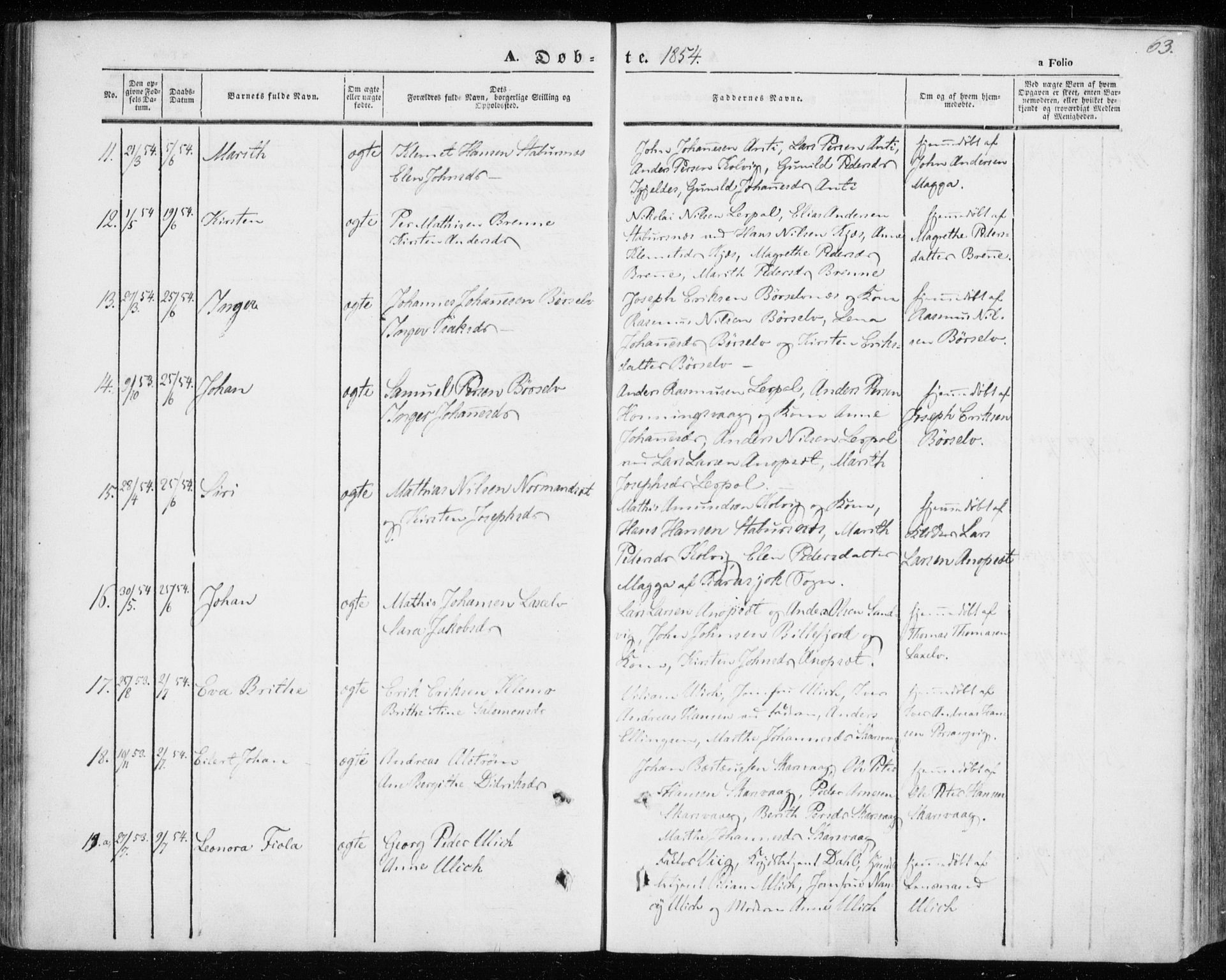 Kistrand/Porsanger sokneprestembete, SATØ/S-1351/H/Ha/L0004.kirke: Parish register (official) no. 4, 1843-1860, p. 63