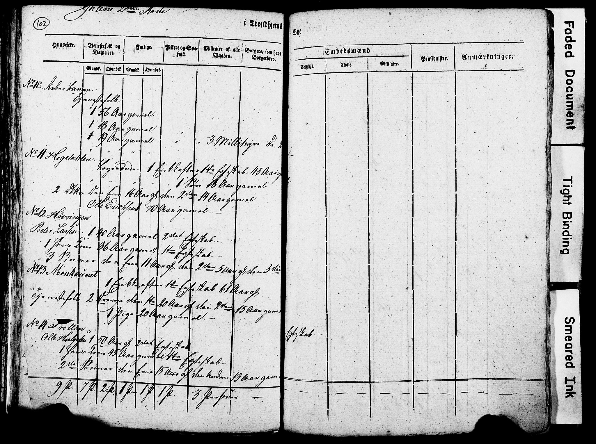 RA, Census 1815 for Trondheim, 1815, p. 302