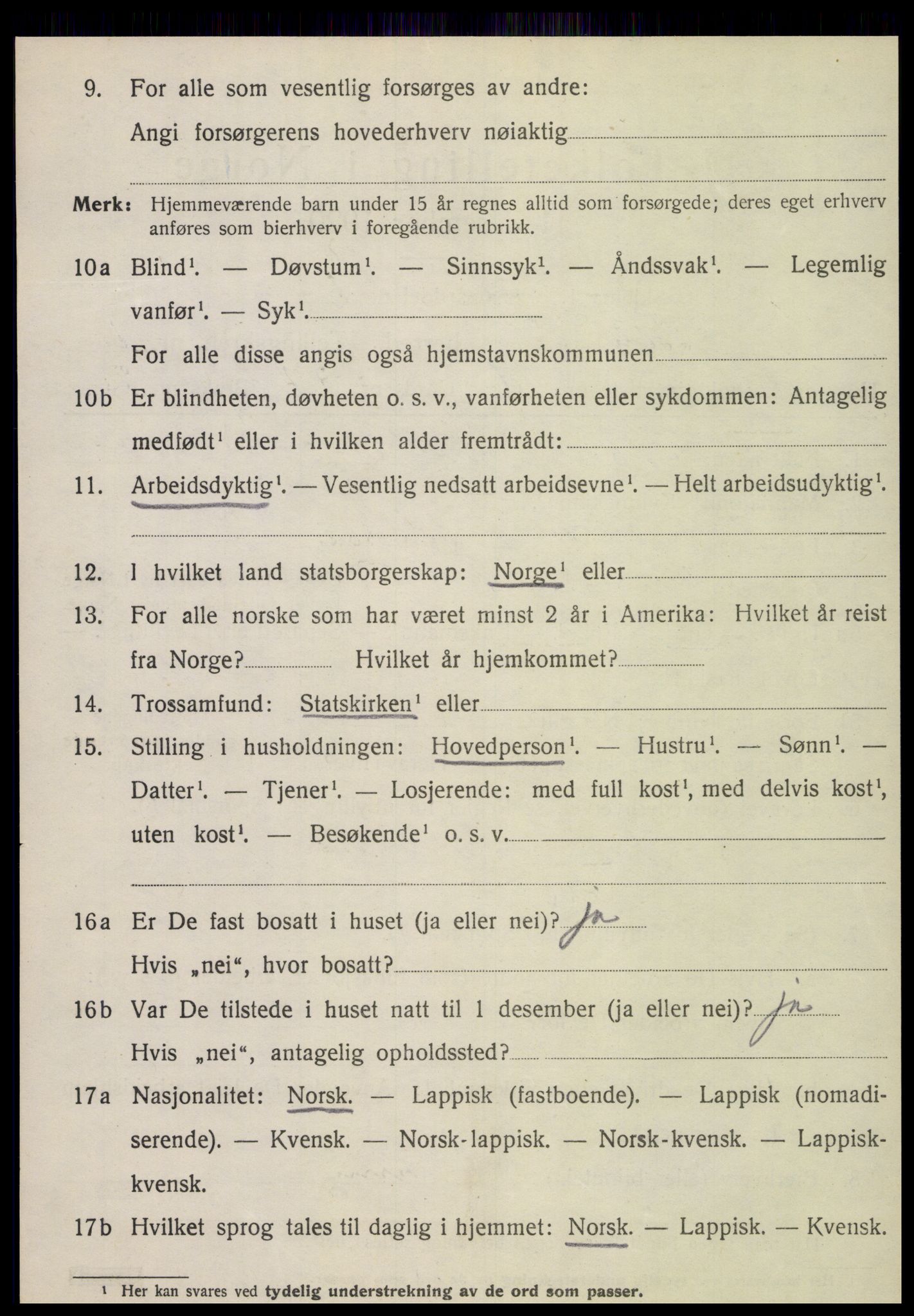 SAT, 1920 census for Foldereid, 1920, p. 679